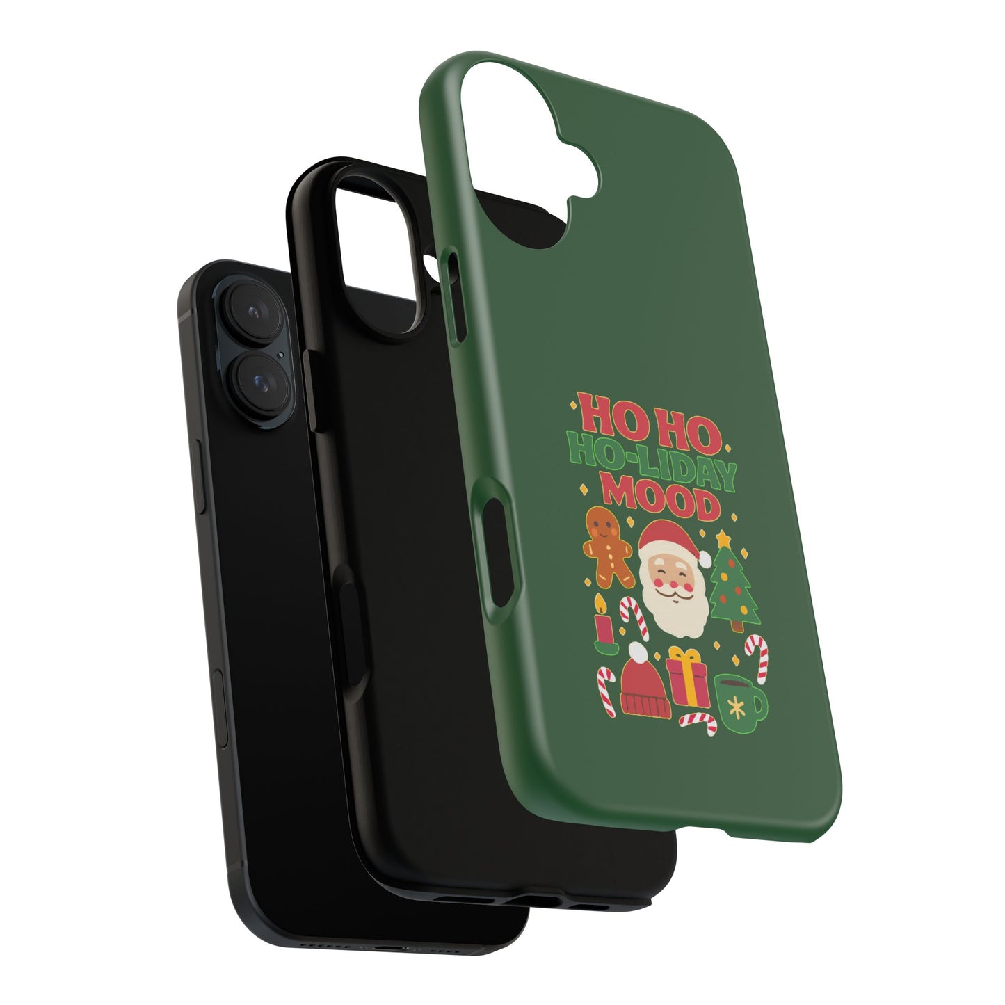 Christmas Phone Case, Ho Ho Ho-liday Mood, Festive Phone Cover, Santa Christmas Accessory, Holiday Gift, Winter Vibes