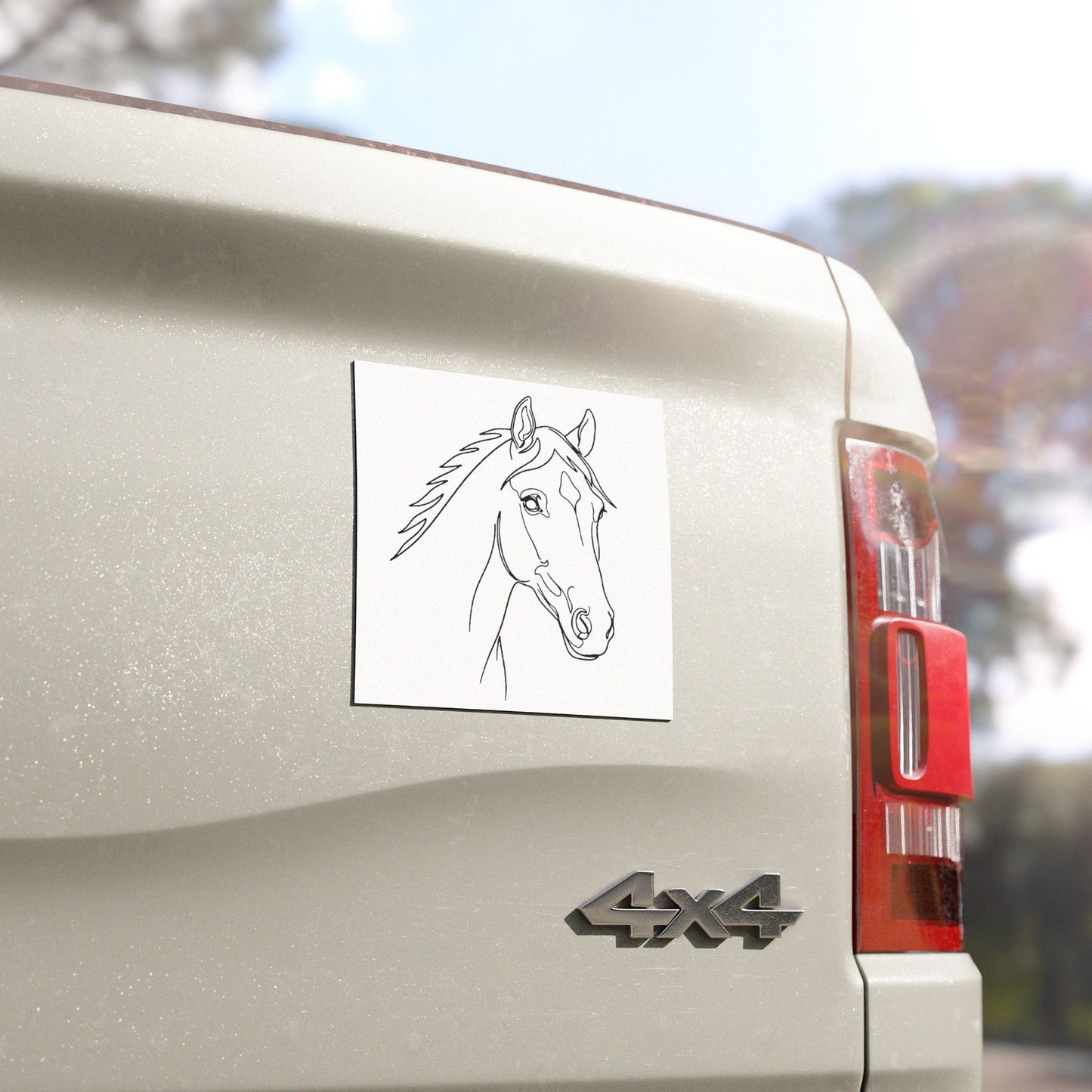 Horse Portrait Sketch - Car Magnet