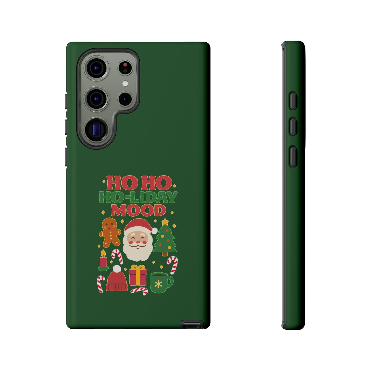 Christmas Phone Case, Ho Ho Ho-liday Mood, Festive Phone Cover, Santa Christmas Accessory, Holiday Gift, Winter Vibes