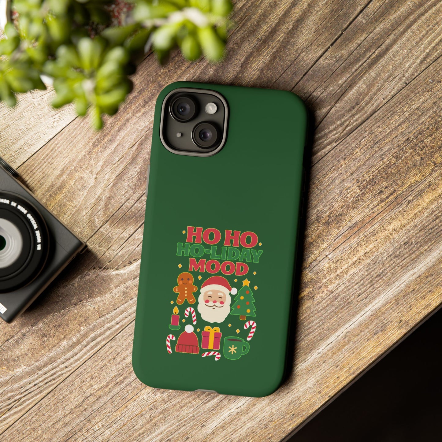 Christmas Phone Case, Ho Ho Ho-liday Mood, Festive Phone Cover, Santa Christmas Accessory, Holiday Gift, Winter Vibes