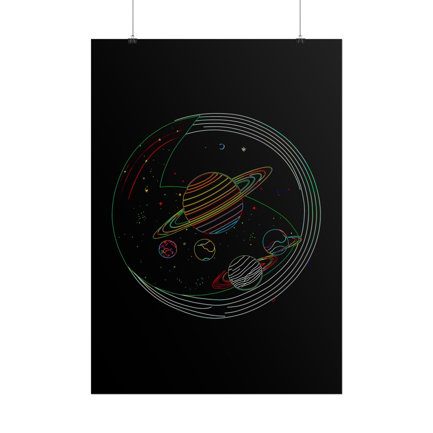 Galactic Rolled Posters, Space Wall Art, Planetary Decor, Astronaut Gift, Astronomy Print