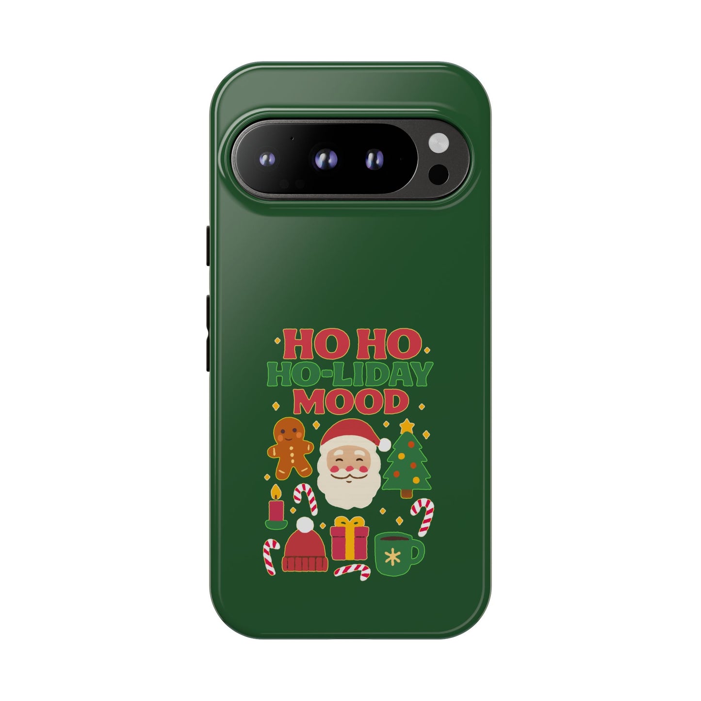 Christmas Phone Case, Ho Ho Ho-liday Mood, Festive Phone Cover, Santa Christmas Accessory, Holiday Gift, Winter Vibes