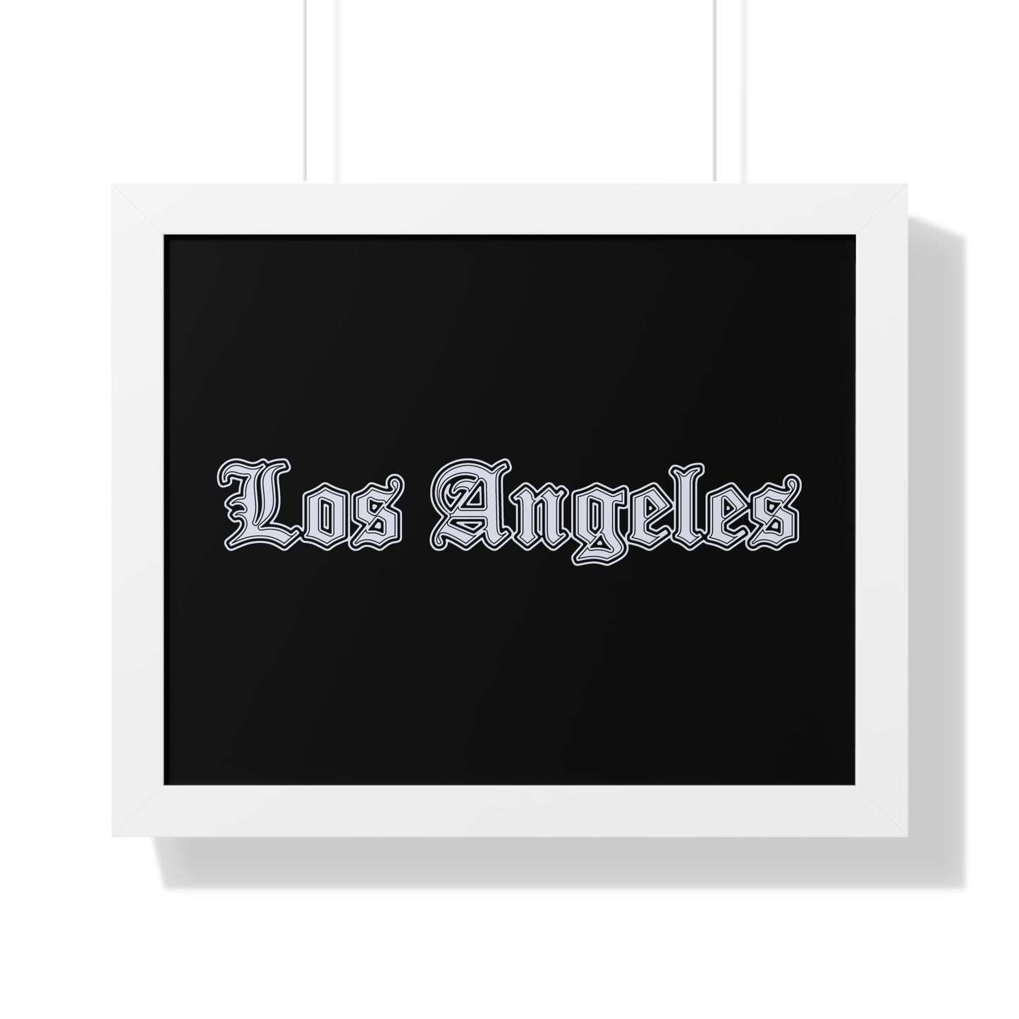 Los Angeles Framed Horizontal Poster, Wall Art, Home Decor, Gift for LA Lovers, Modern Wall Art, Interior Decoration - Silver Edition
