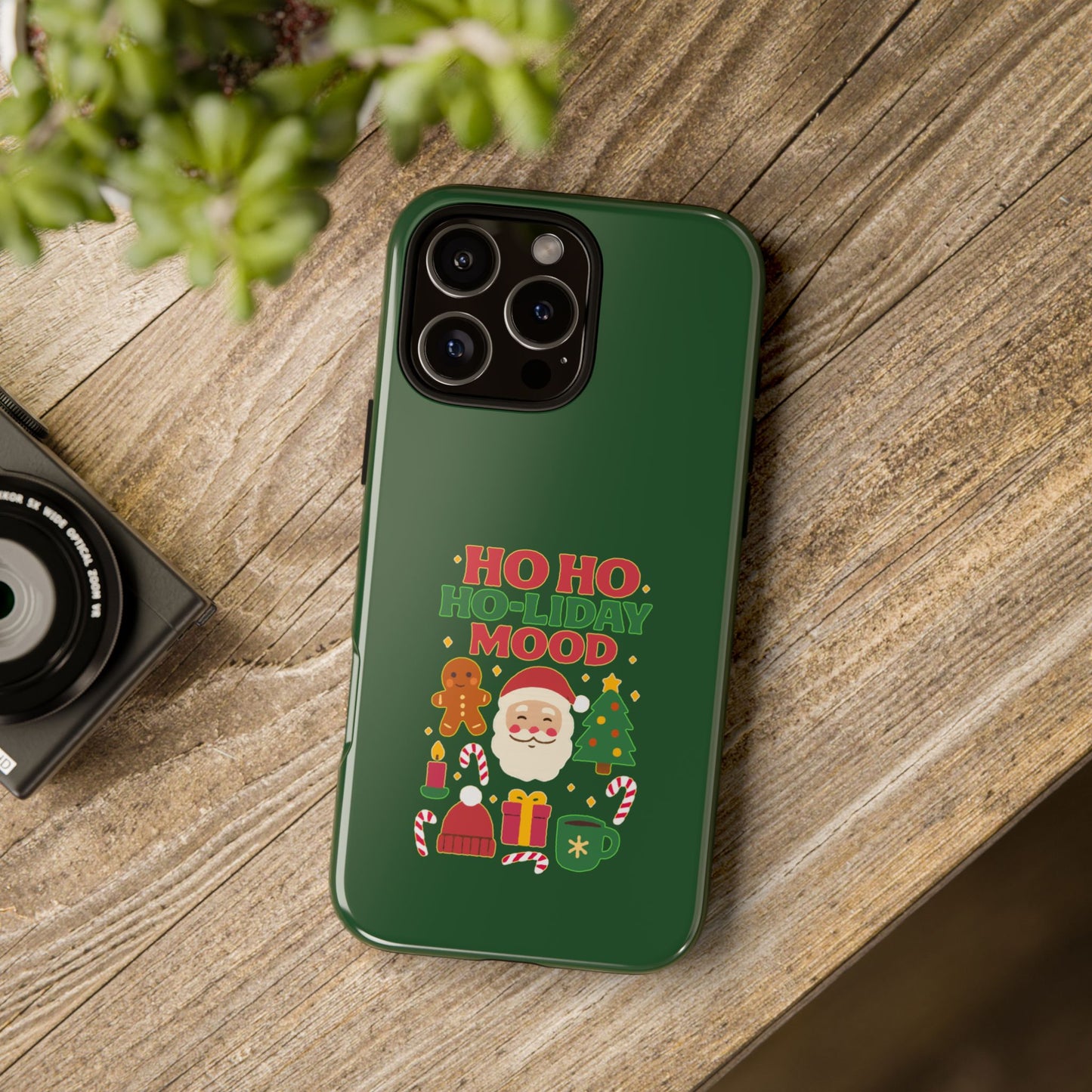 Christmas Phone Case, Ho Ho Ho-liday Mood, Festive Phone Cover, Santa Christmas Accessory, Holiday Gift, Winter Vibes
