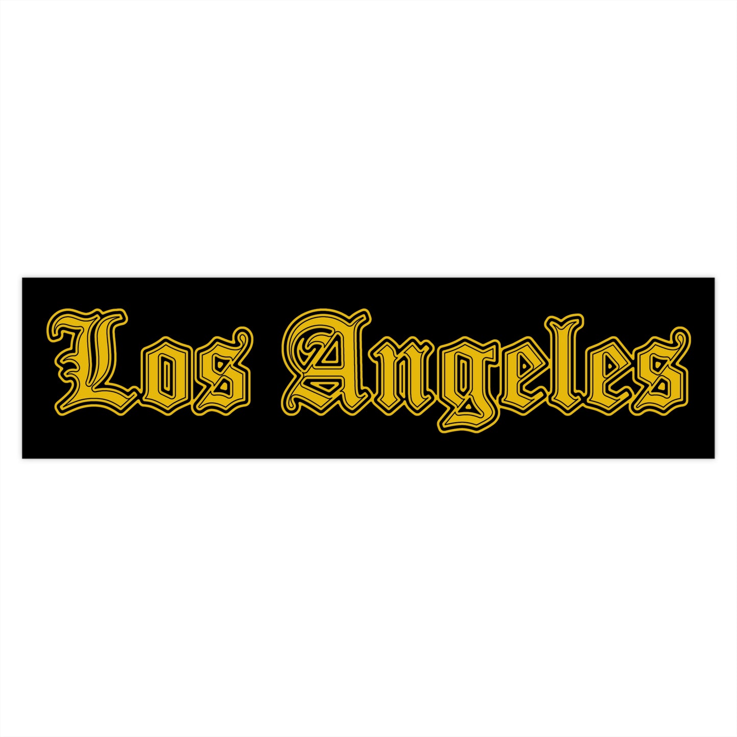 Los Angeles Bumper Sticker | Vintage Style Car Decal for Travel Lovers - Golden Edition