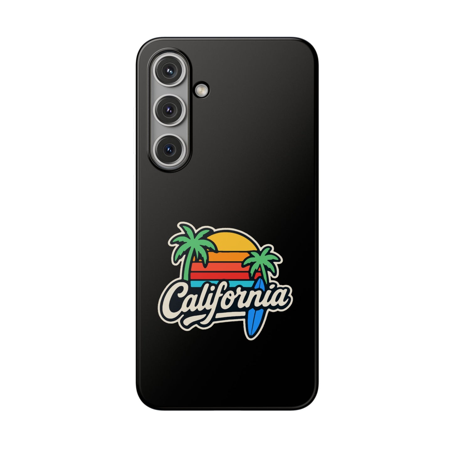 California Sunset Flexi Case, Tropical Phone Cover, Summer Vibe Accessory, Surfer Gift, Personalized Mobile Case