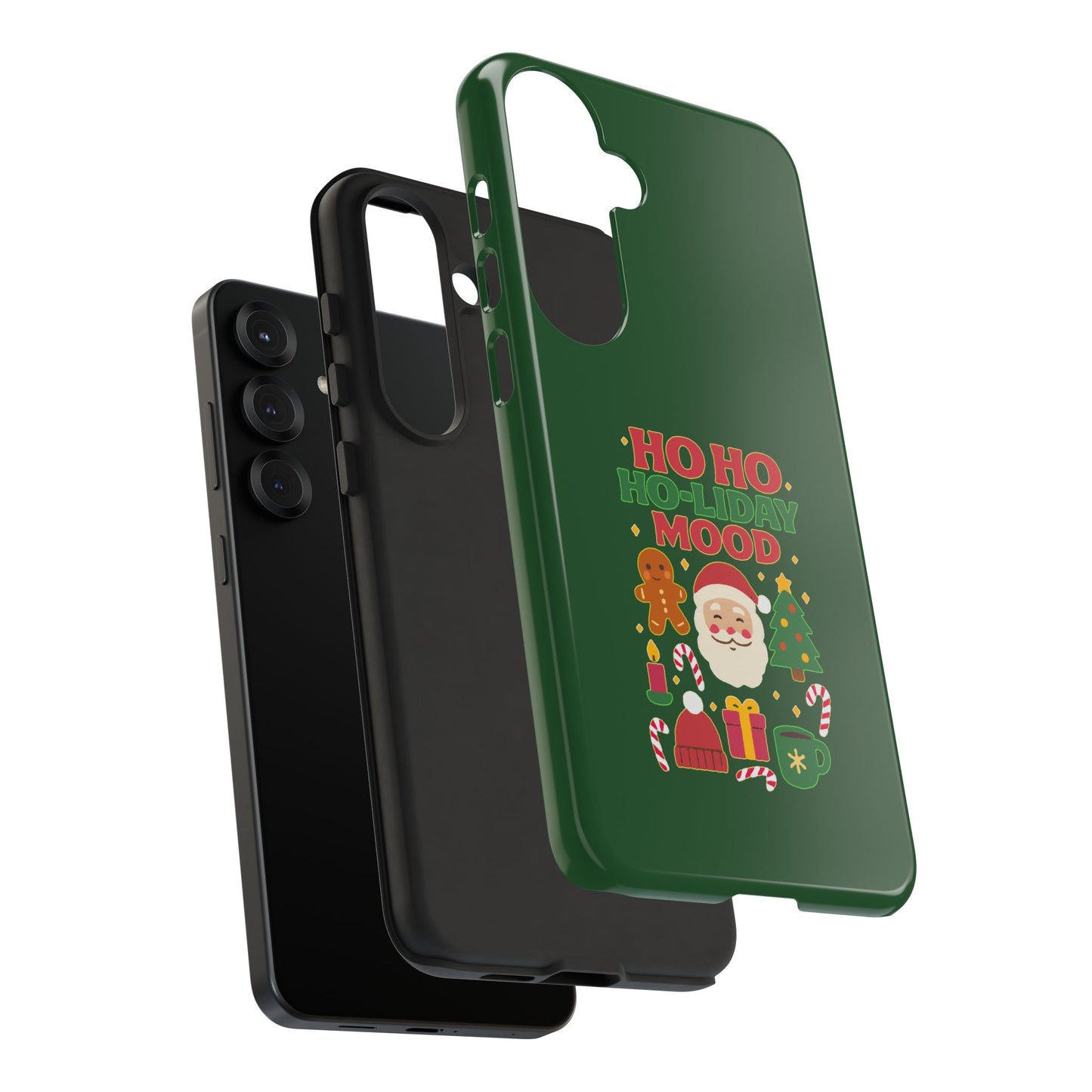 Christmas Phone Case, Ho Ho Ho-liday Mood, Festive Phone Cover, Santa Christmas Accessory, Holiday Gift, Winter Vibes