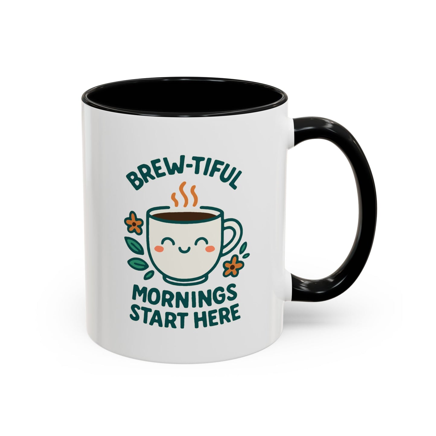 Brew-tiful Mornings Coffee Mug, Cute Coffee Cup for Morning Rituals, Perfect Gift for Coffee Lovers, Birthdays, Home Decor