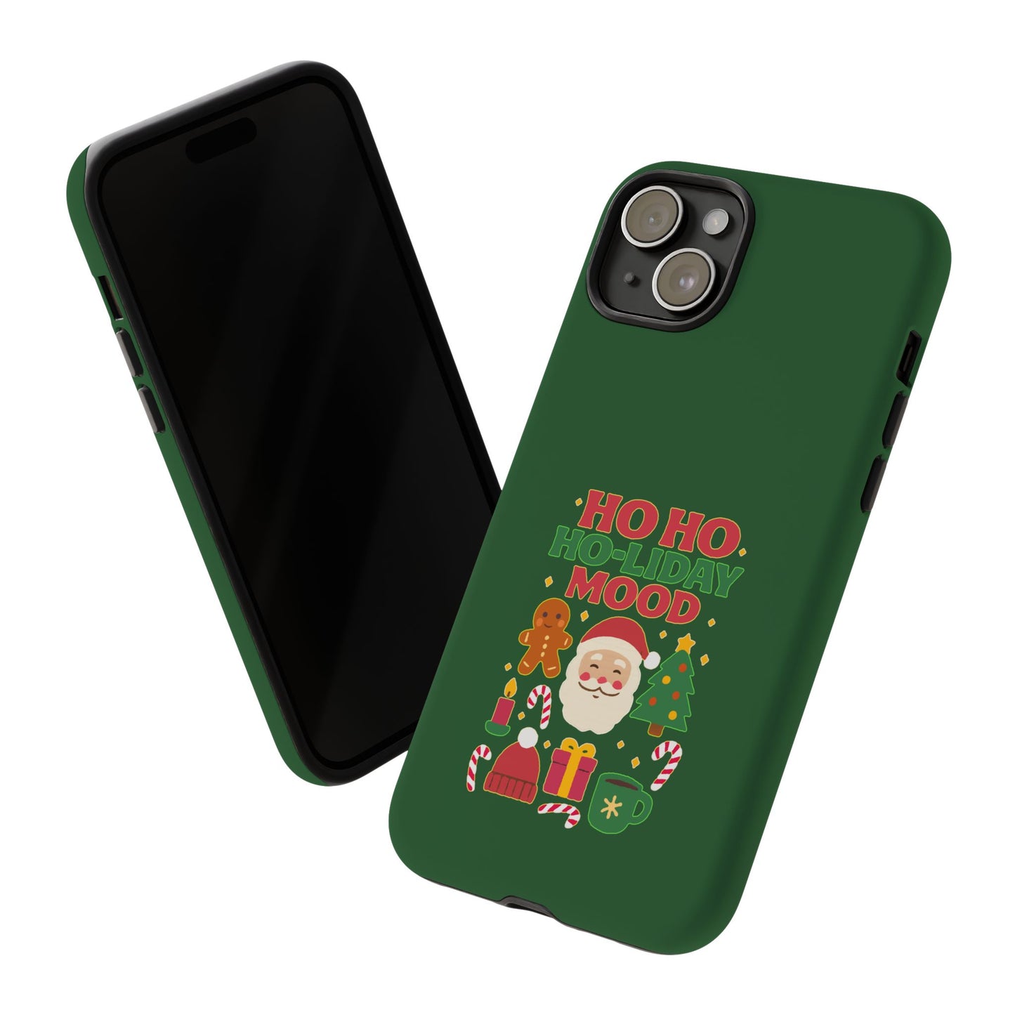 Christmas Phone Case, Ho Ho Ho-liday Mood, Festive Phone Cover, Santa Christmas Accessory, Holiday Gift, Winter Vibes