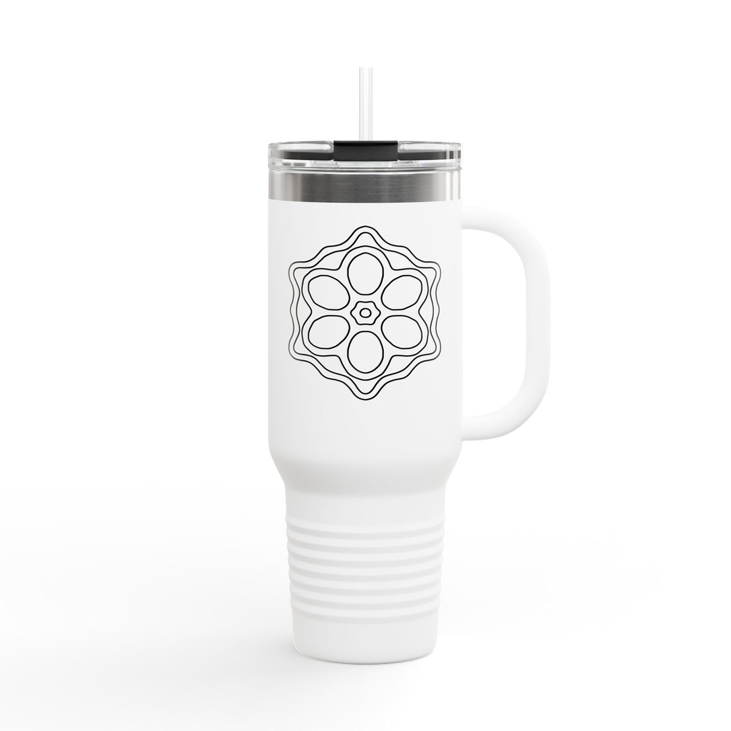 Floral Insulated Travel Mug, 40oz, Perfect for Coffee Lovers, Eco-Friendly, Great Gift for Her, On-the-Go Hydration, Stylish Design
