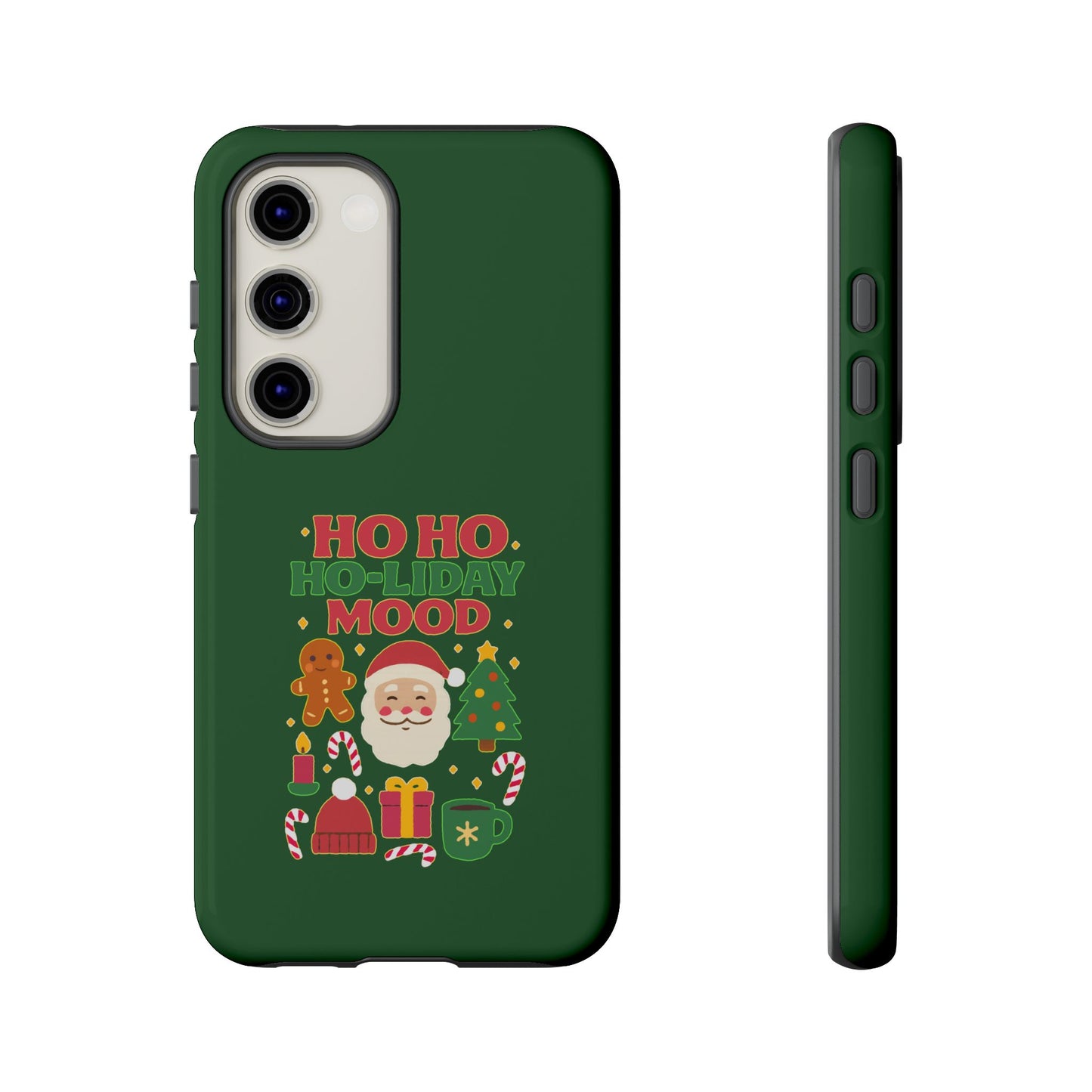 Christmas Phone Case, Ho Ho Ho-liday Mood, Festive Phone Cover, Santa Christmas Accessory, Holiday Gift, Winter Vibes