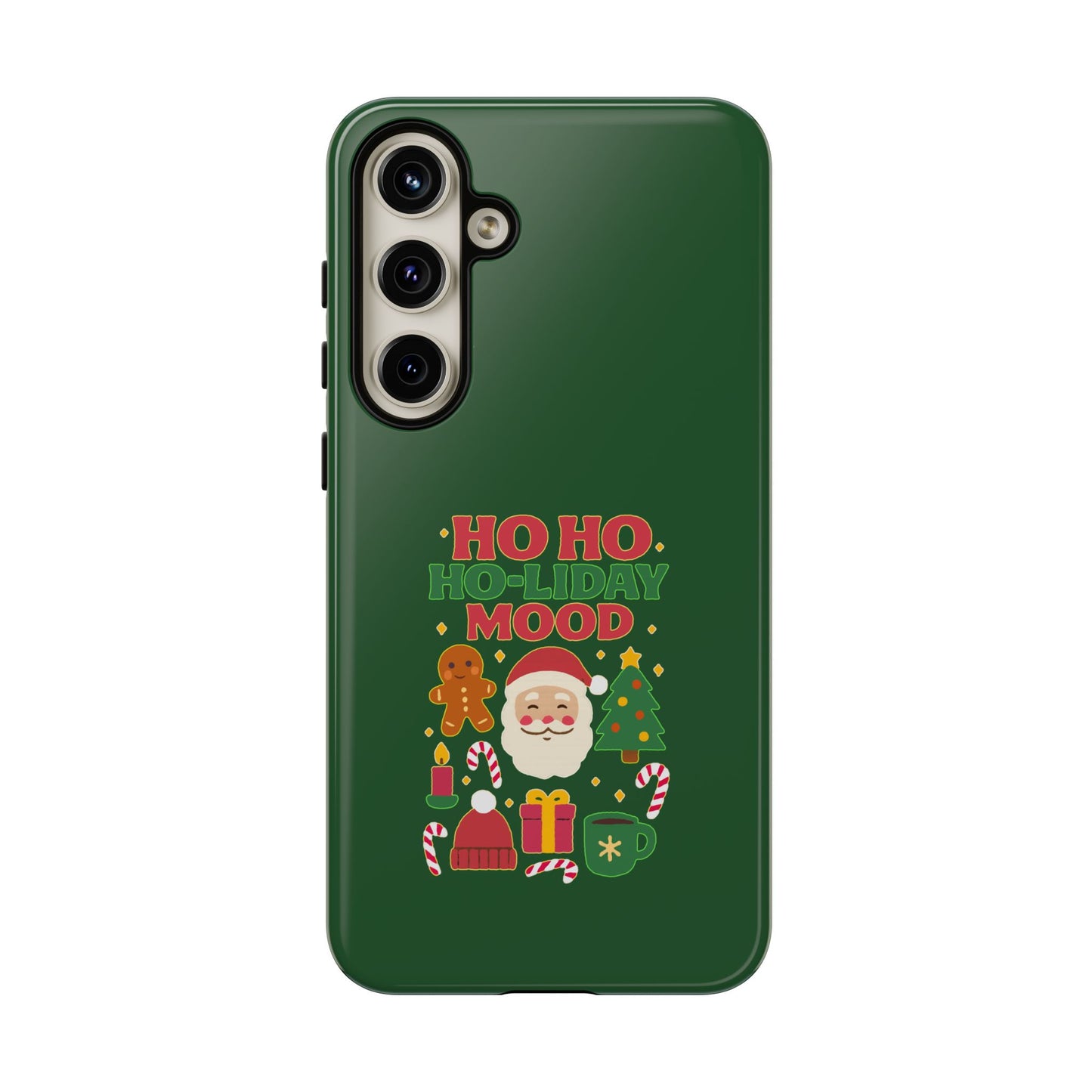 Christmas Phone Case, Ho Ho Ho-liday Mood, Festive Phone Cover, Santa Christmas Accessory, Holiday Gift, Winter Vibes