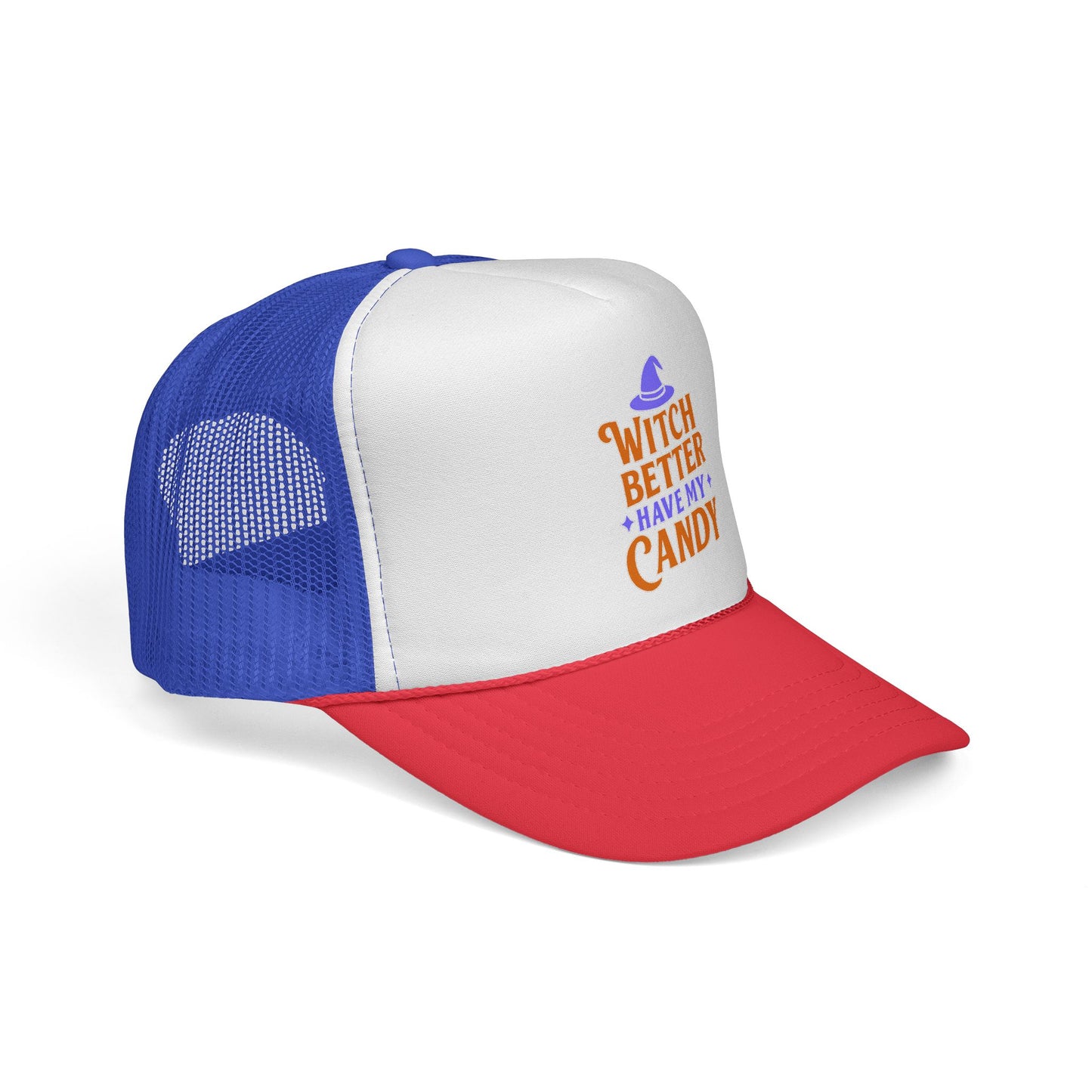 Halloween Trucker Cap, Spooky Hat, Witch Better Have My Candy, Pumpkin Costume Accessory, Trick or Treat Gear