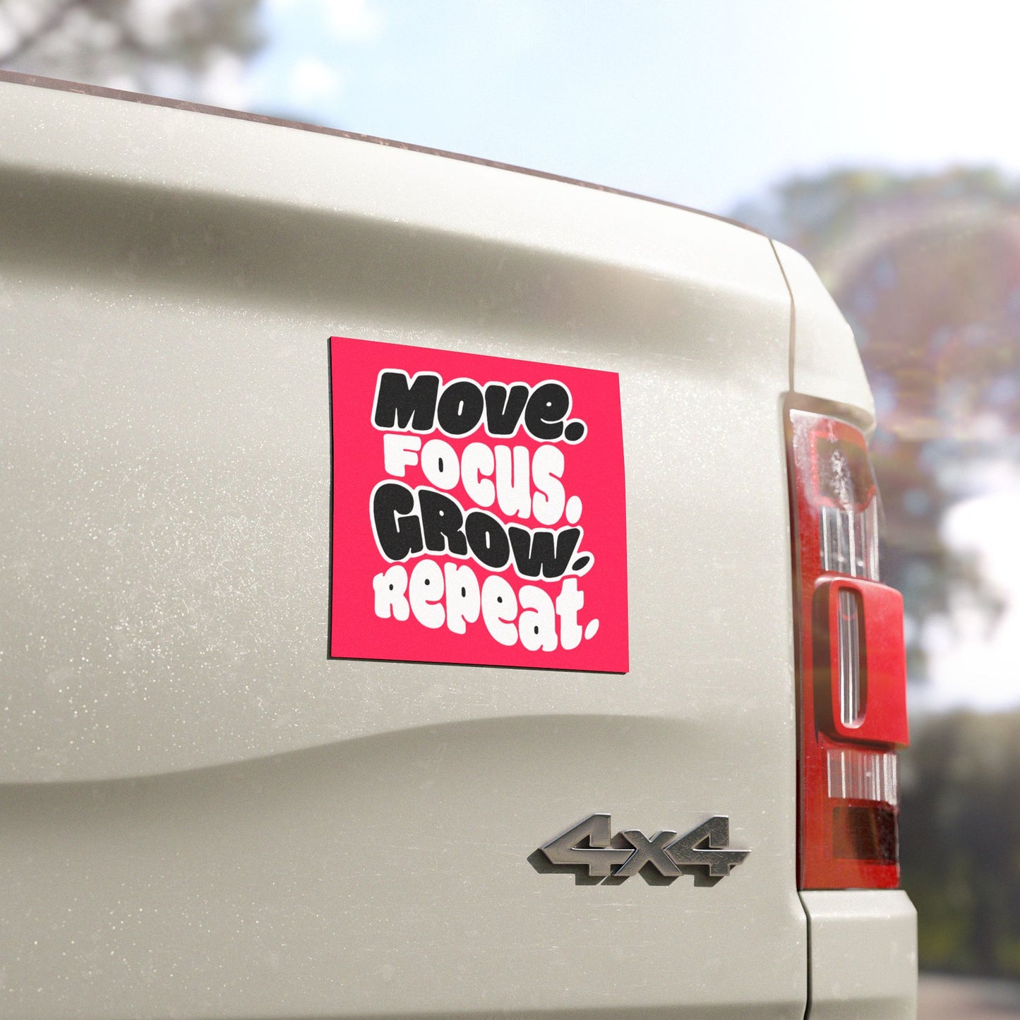 Move. Focus. Grow. Repeat. - Car Magnet