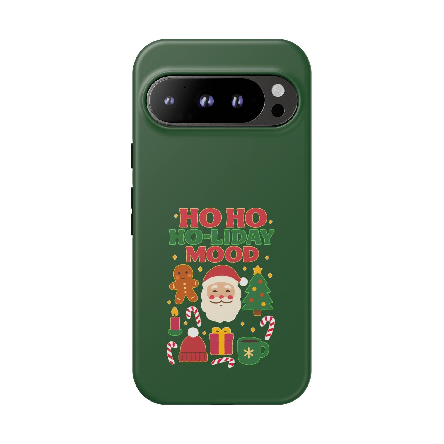 Christmas Phone Case, Ho Ho Ho-liday Mood, Festive Phone Cover, Santa Christmas Accessory, Holiday Gift, Winter Vibes