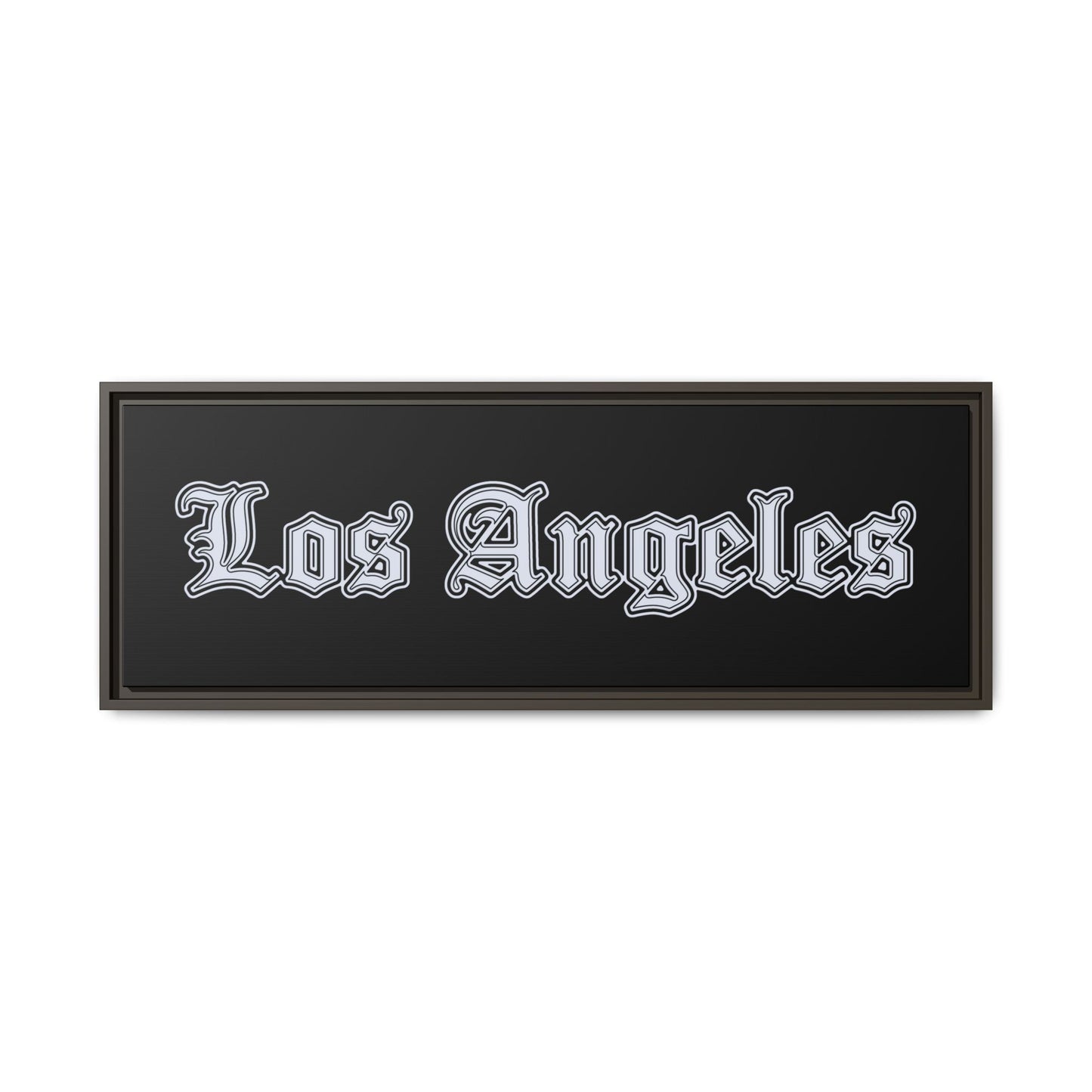 Los Angeles Matte Canvas Art, Framed Wall Decor, Urban Home Art, City Poster, Gift for Angelenos, Modern Art Piece - Silver Edition