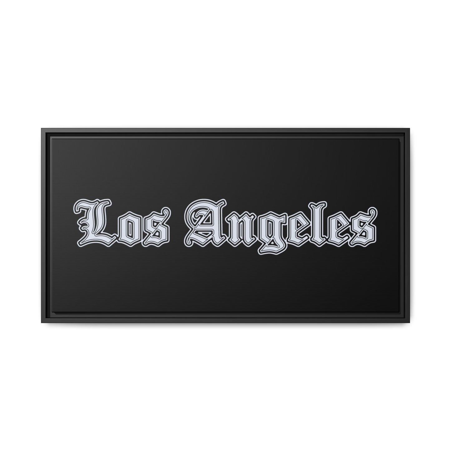 Los Angeles Matte Canvas Art, Framed Wall Decor, Urban Home Art, City Poster, Gift for Angelenos, Modern Art Piece - Silver Edition