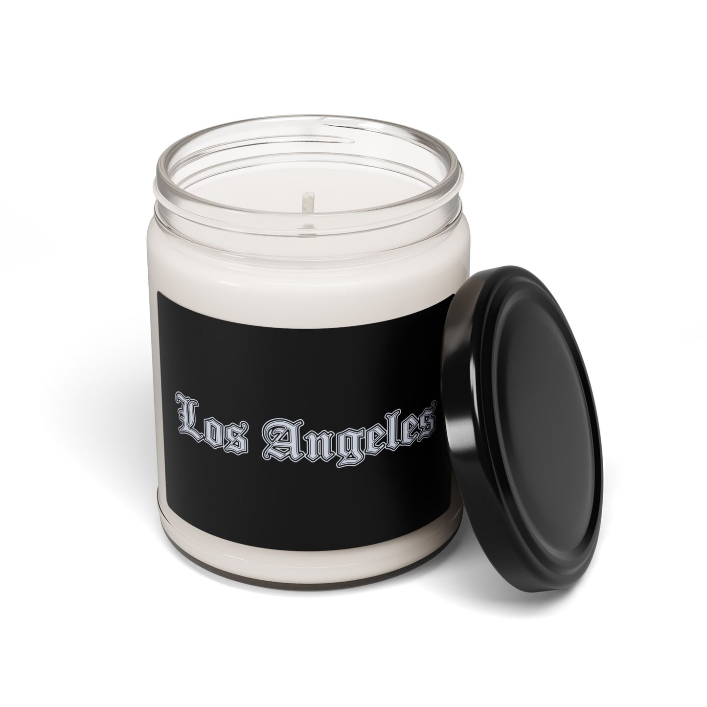 Los Angeles Scented Soy Candle, Custom Candle Gift, Home Decor, Aromatherapy Candle, Candle for Relaxation, Unique Gift Idea - Silver Edition