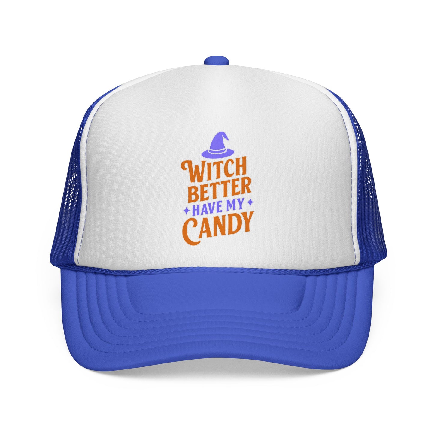 Halloween Trucker Cap, Spooky Hat, Witch Better Have My Candy, Pumpkin Costume Accessory, Trick or Treat Gear