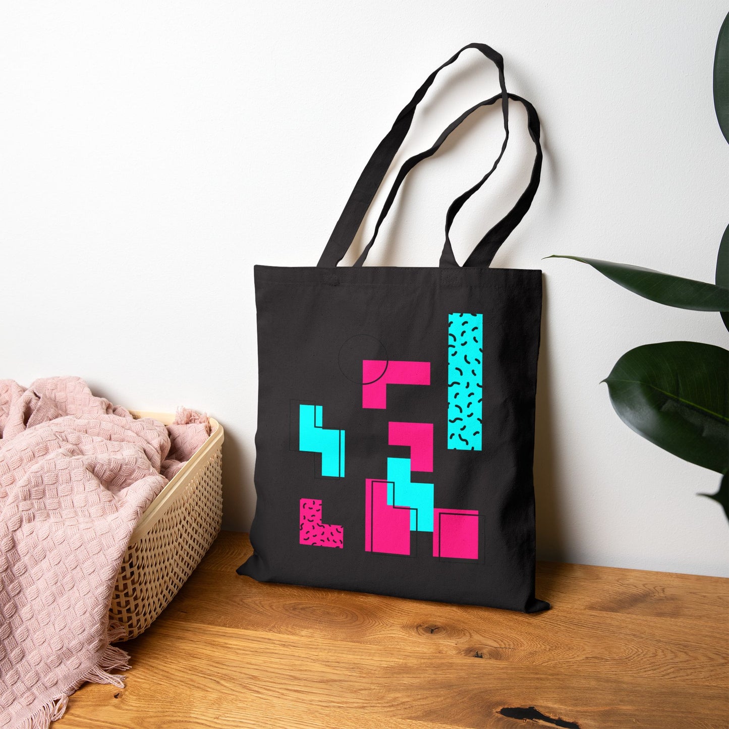 Retro Geometric Vibes - Tote Bag