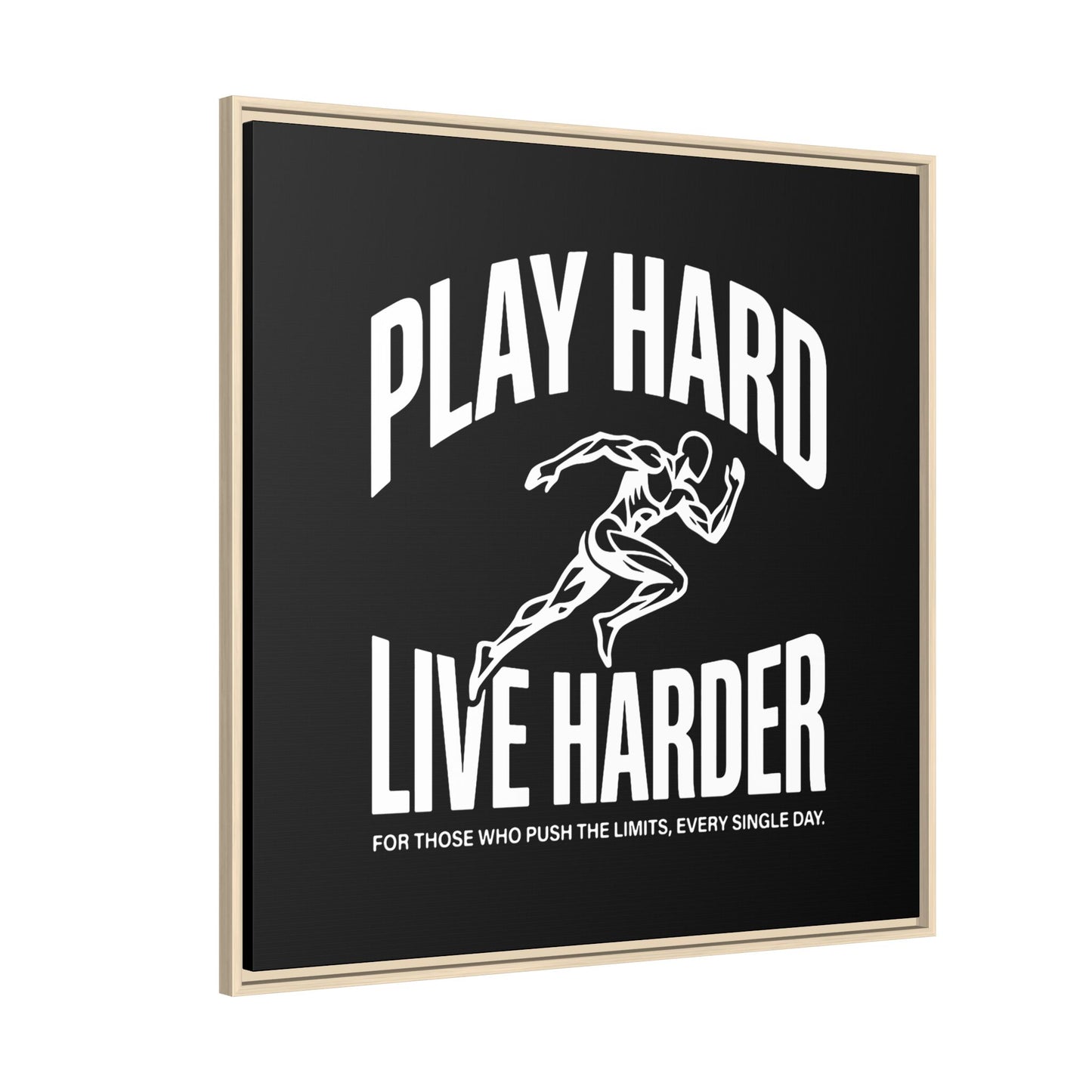 Play Hard / Live Harder - Framed Canvas