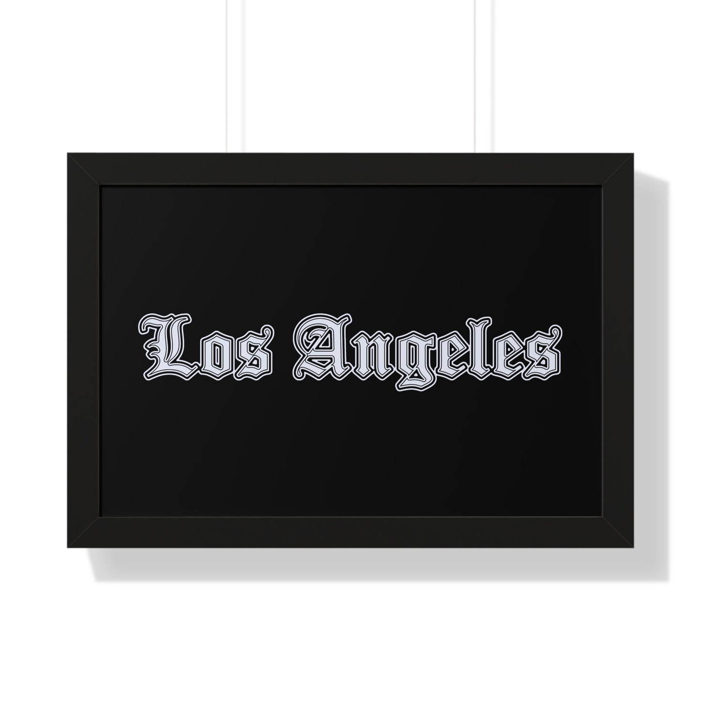 Los Angeles Framed Horizontal Poster, Wall Art, Home Decor, Gift for LA Lovers, Modern Wall Art, Interior Decoration - Silver Edition
