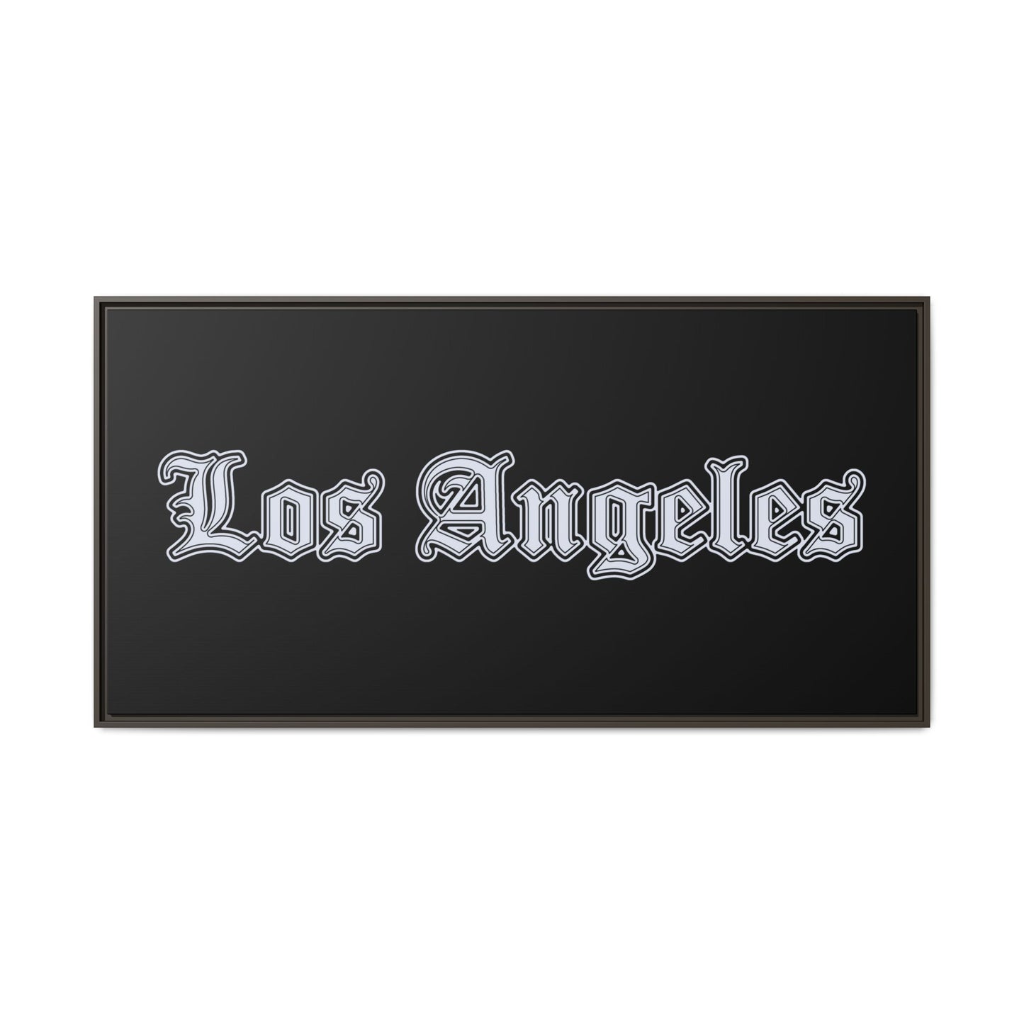 Los Angeles Matte Canvas Art, Framed Wall Decor, Urban Home Art, City Poster, Gift for Angelenos, Modern Art Piece - Silver Edition