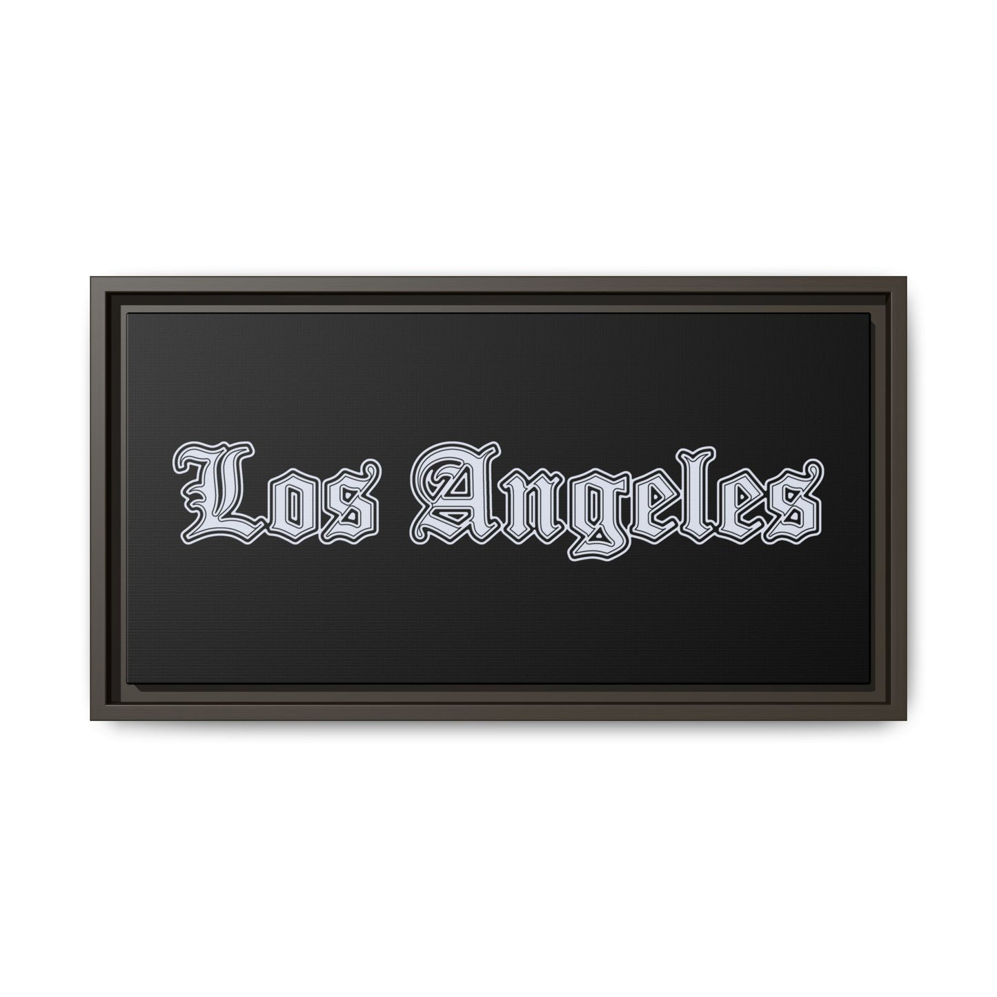 Los Angeles Matte Canvas Art, Framed Wall Decor, Urban Home Art, City Poster, Gift for Angelenos, Modern Art Piece - Silver Edition