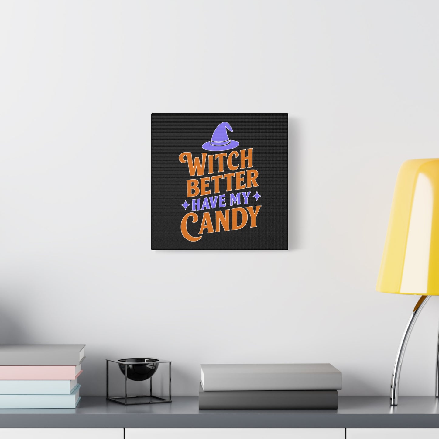 Halloween Canvas Wall Art, Witch Better Have My Candy Sign, Spooky Decor, Trick or Treat Wall Hanging, Fall Home Decor, October Celebration