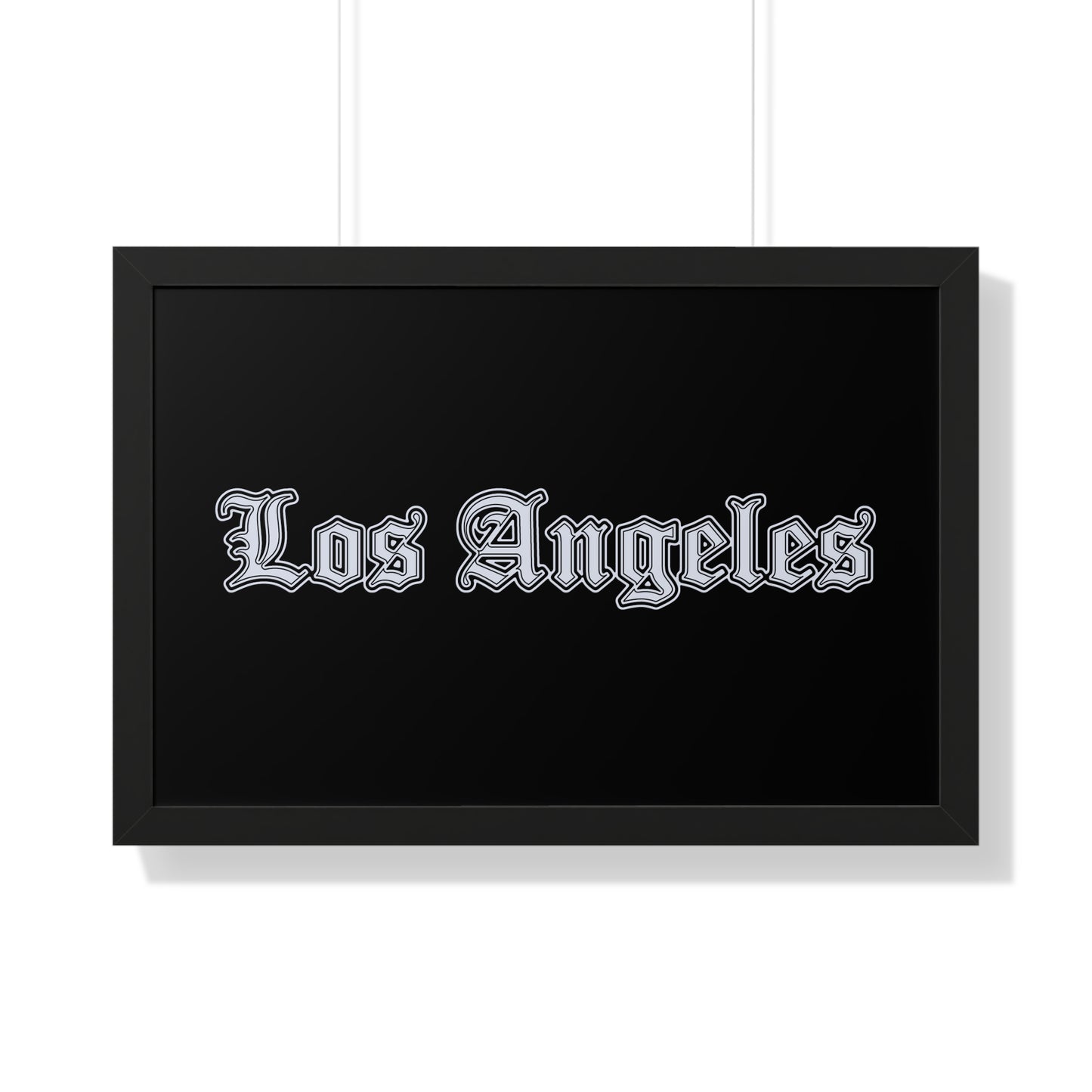 Los Angeles Framed Horizontal Poster, Wall Art, Home Decor, Gift for LA Lovers, Modern Wall Art, Interior Decoration - Silver Edition