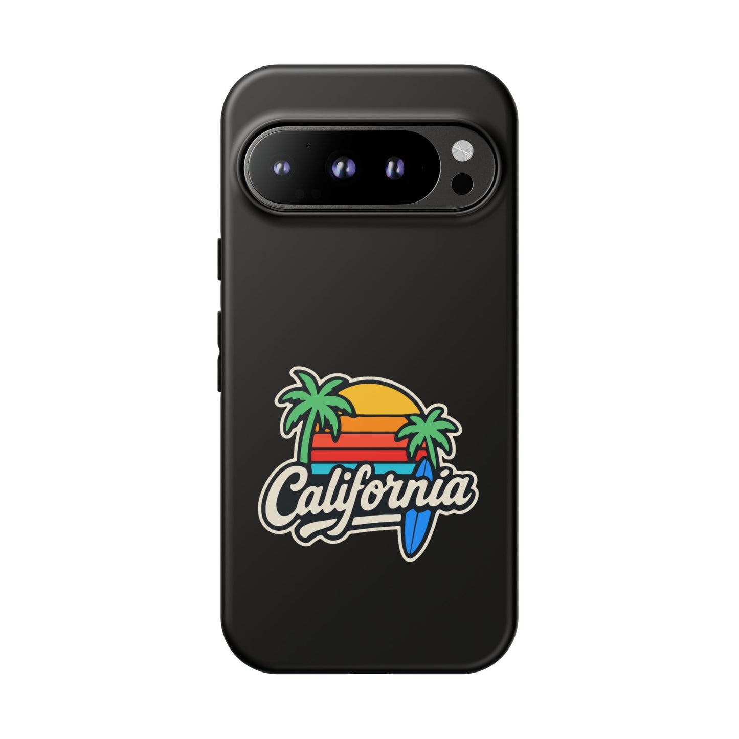 California Sunset Phone Case, Tropical Cell Phone Cover, Beach Lover Gift, Summer Vibes Accessory, Surfing Decor, Personalized Case