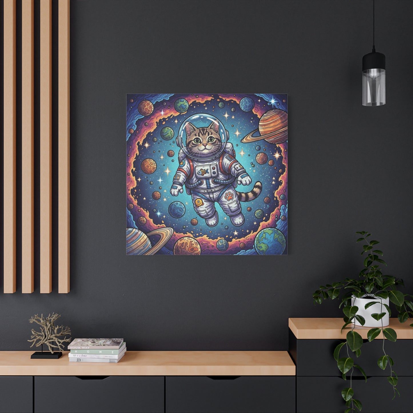 Astronaut Cat - Stretched Canvas