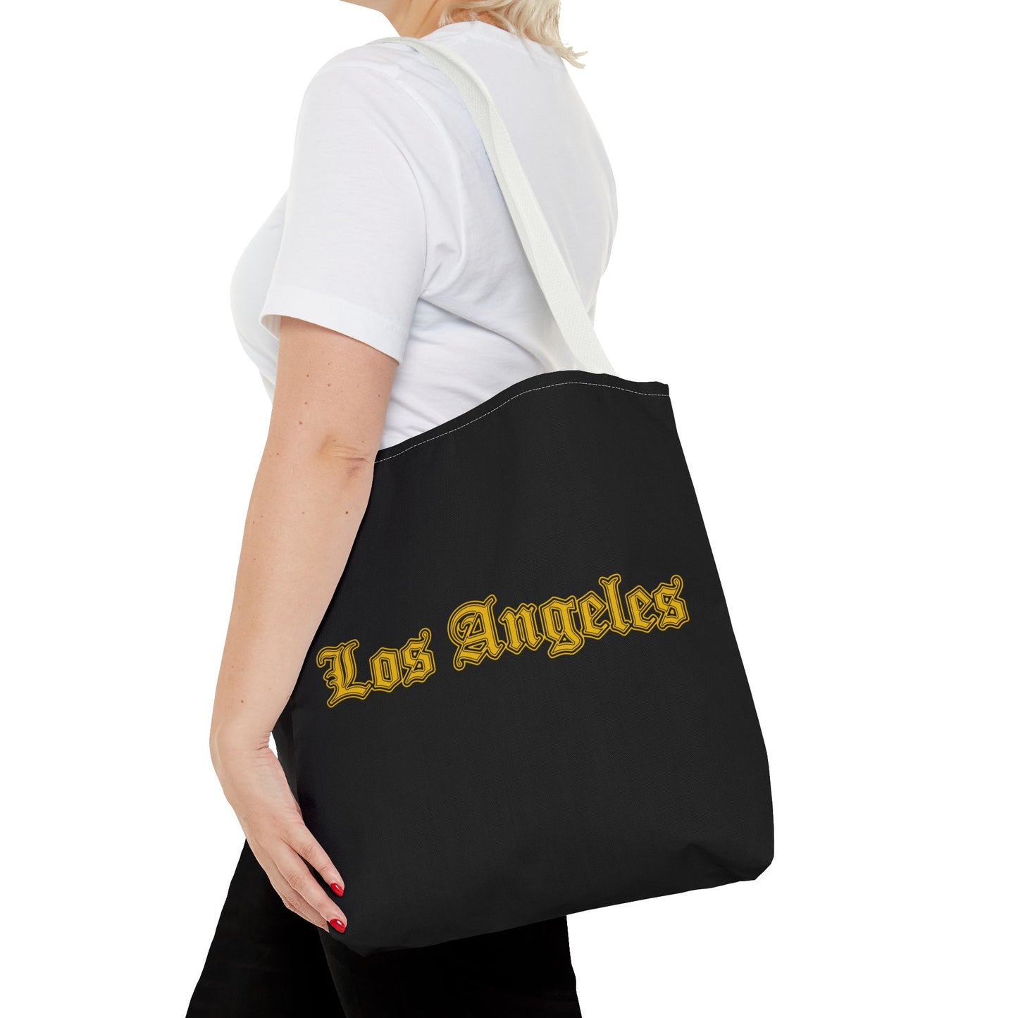 Los Angeles Tote Bag, Stylish Canvas Bag for Shopping, Travel, Beach, Gifts, Summer Accessory - Golden Edition