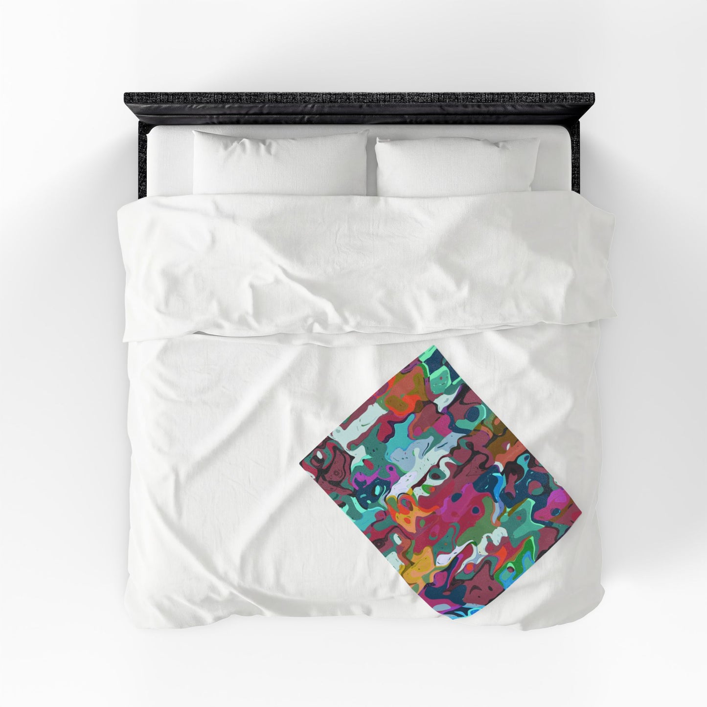 Colorful Abstract Marble - Plush Blanket