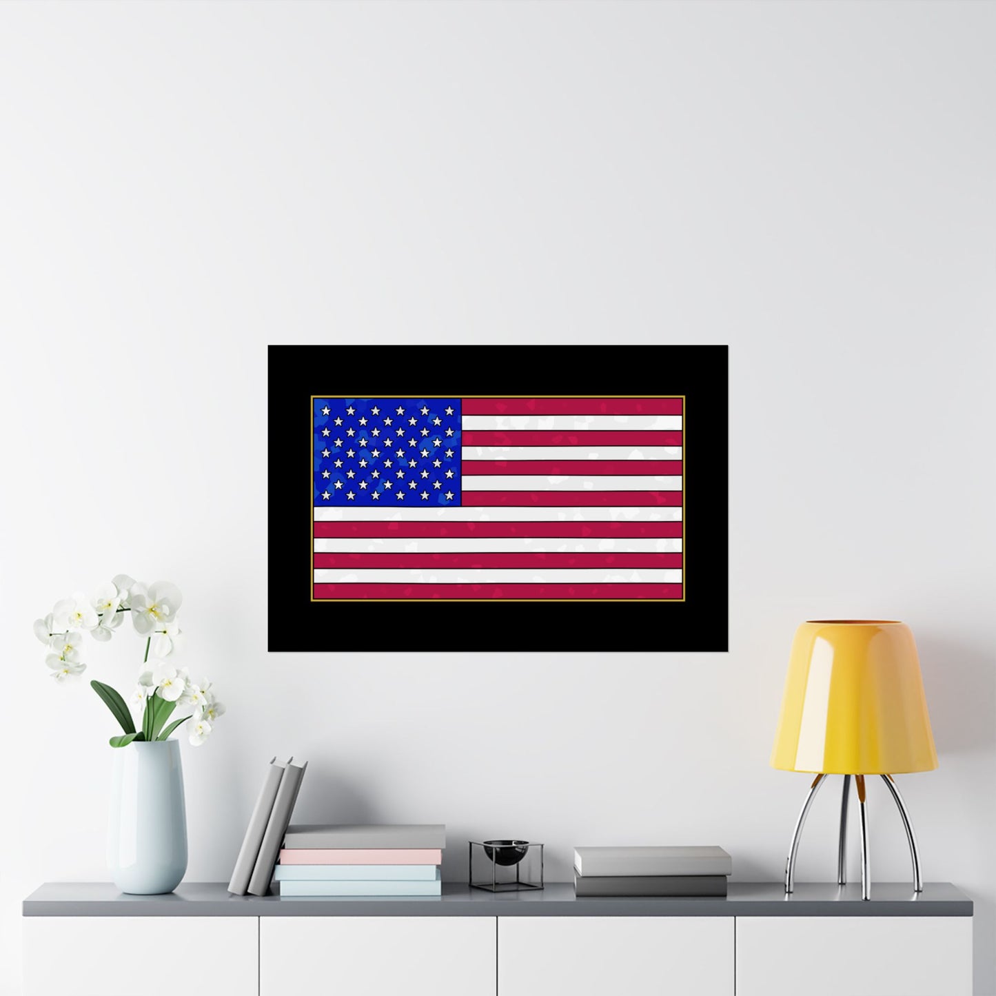 New Glory American Flag (Gold Edge Edition) - Poster