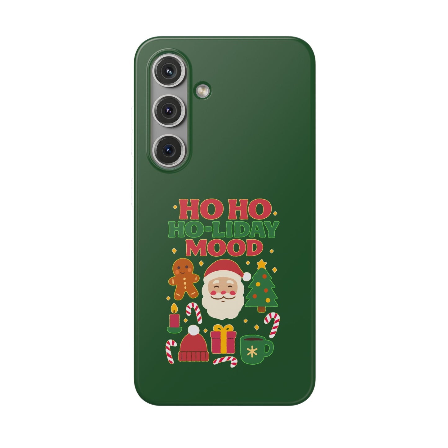 Festive Phone Case with Holiday Cheer, Christmas Gift, Winter Vibes, Ho Ho Ho Design, Cute Holiday Accessory