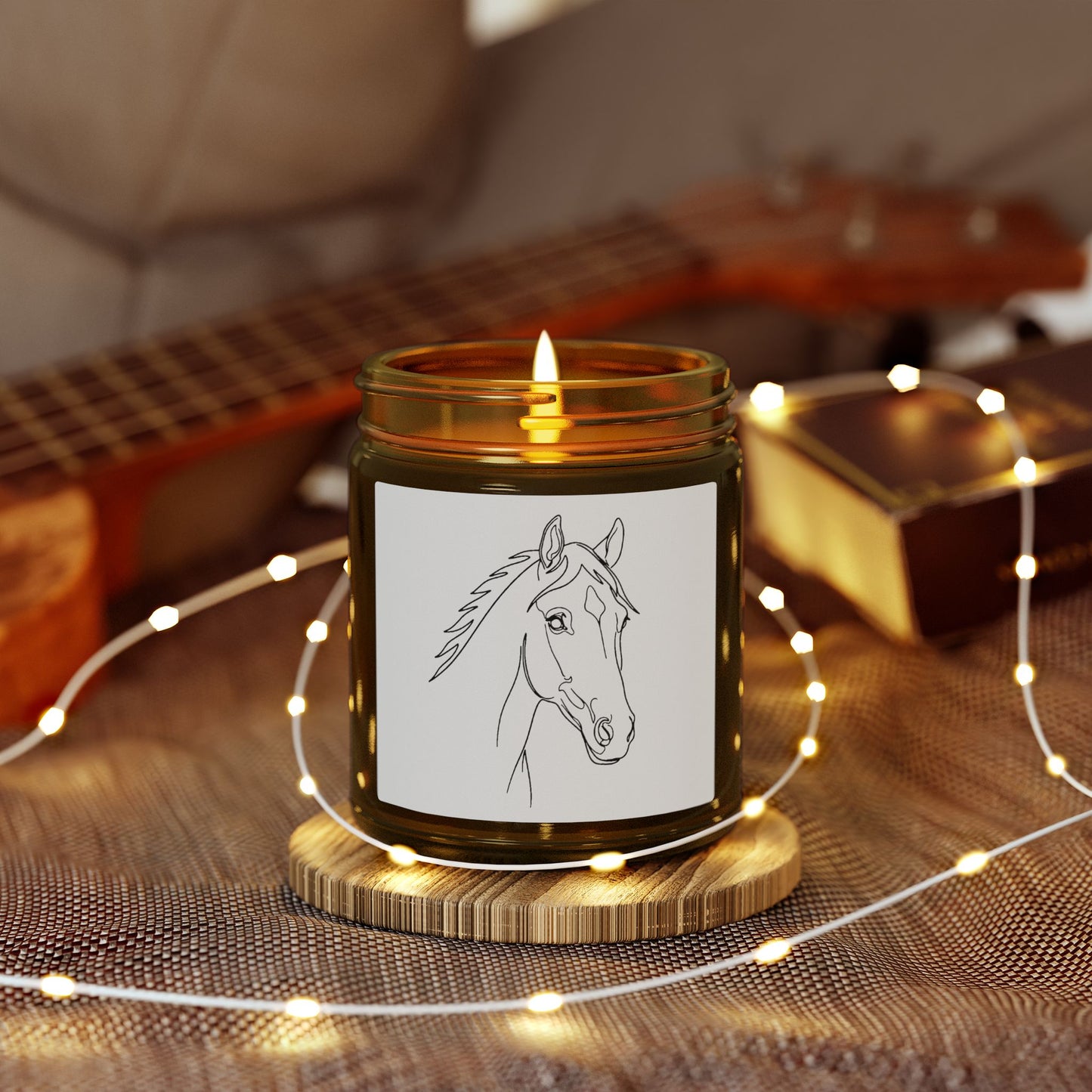 Horse Portrait Sketch - Scented Candle