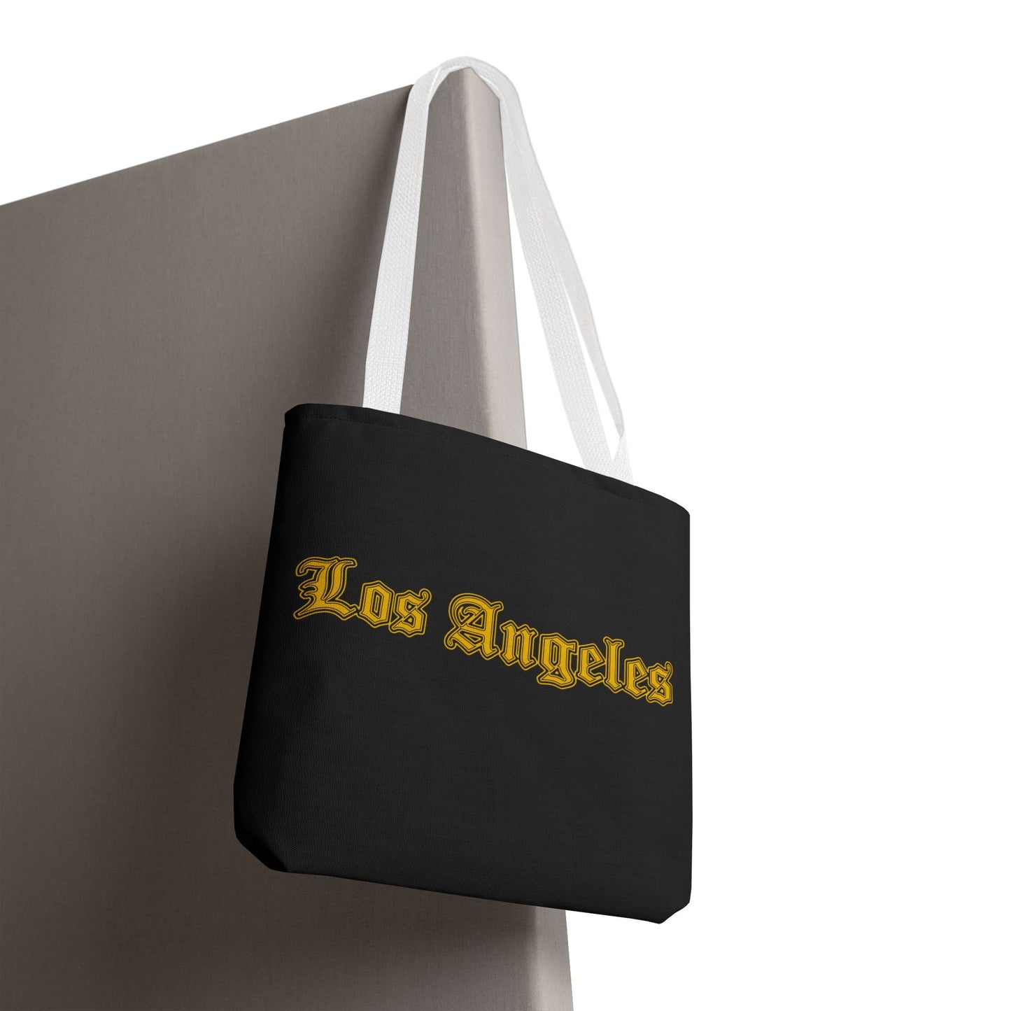 Los Angeles Tote Bag, Stylish Canvas Bag for Shopping, Travel, Beach, Gifts, Summer Accessory - Golden Edition