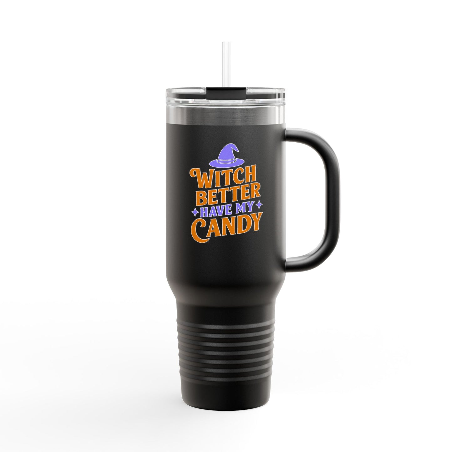 Witch-Themed Insulated Travel Mug, 40oz, Halloween Party, Gift for Witches, Reusable Coffee Cup, Fun Beverage Holder, Spooky Travel