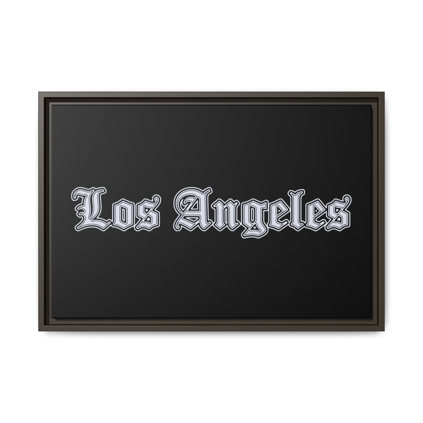 Los Angeles Matte Canvas Art, Framed Wall Decor, Urban Home Art, City Poster, Gift for Angelenos, Modern Art Piece - Silver Edition