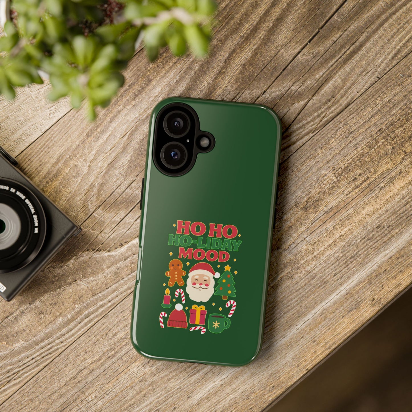 Christmas Phone Case, Ho Ho Ho-liday Mood, Festive Phone Cover, Santa Christmas Accessory, Holiday Gift, Winter Vibes
