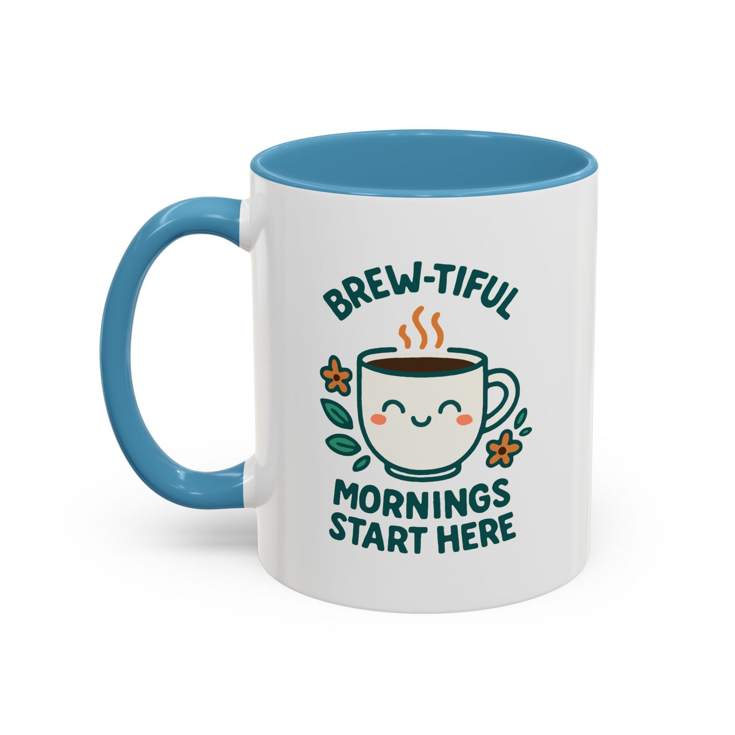 Brew-tiful Mornings Coffee Mug, Cute Coffee Cup for Morning Rituals, Perfect Gift for Coffee Lovers, Birthdays, Home Decor