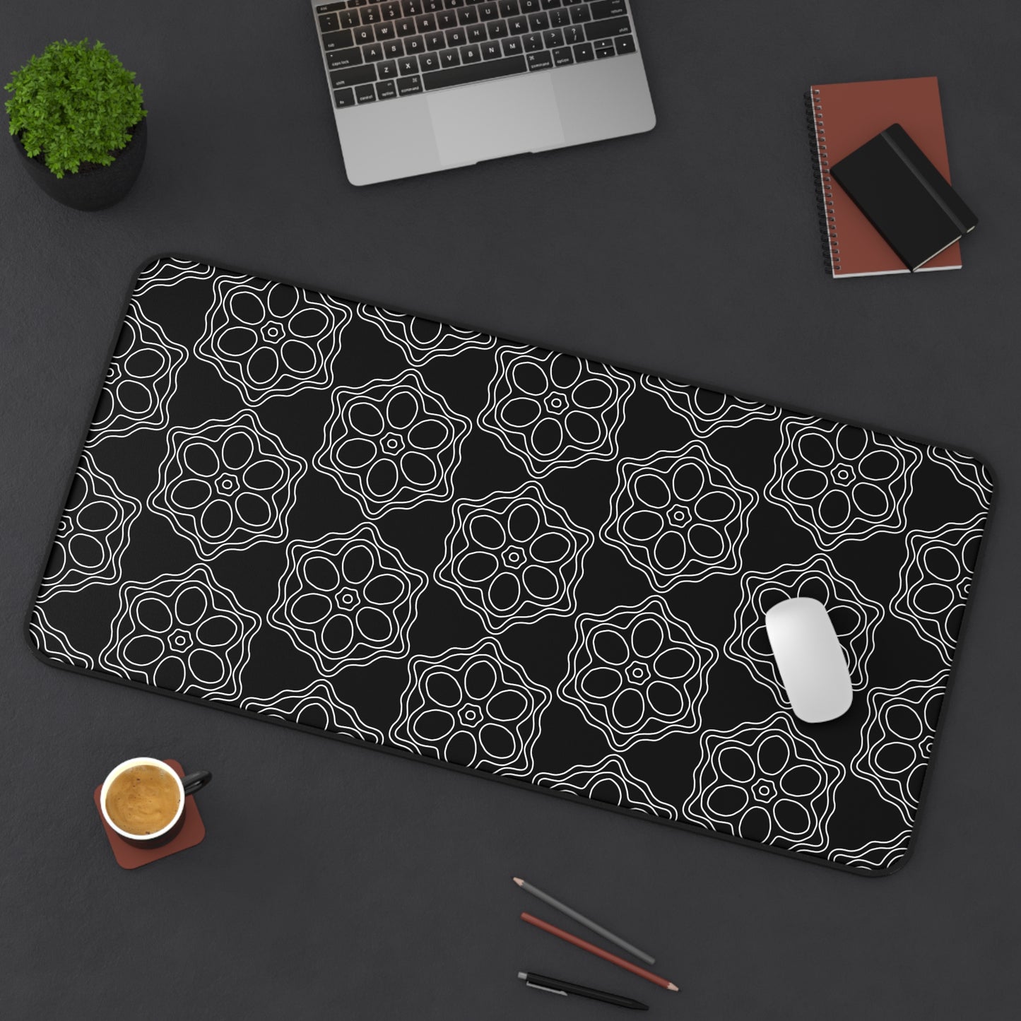 Geometric Sacred Flower - Desk Mat