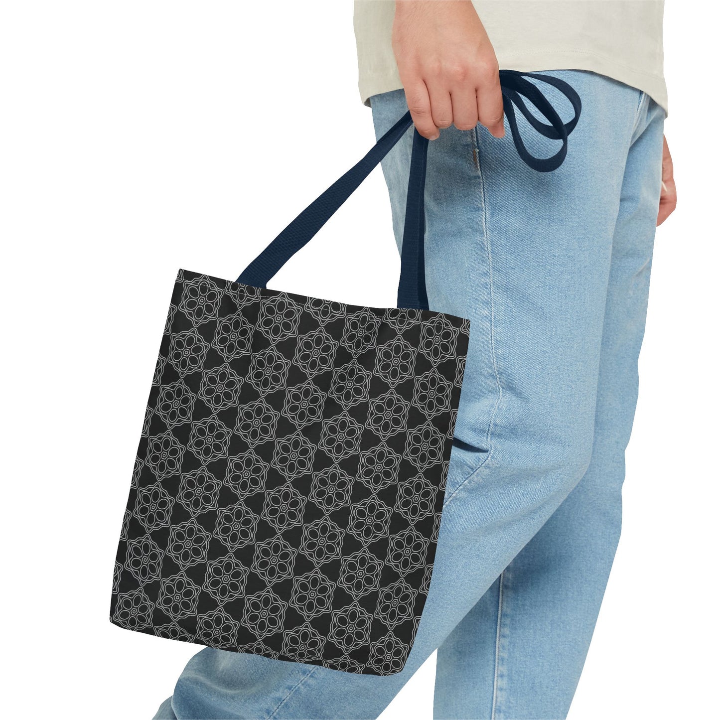 Chic Monochrome Tote Bag, Stylish Shopping, Travel, Everyday Use, Gift, Minimalist Decor