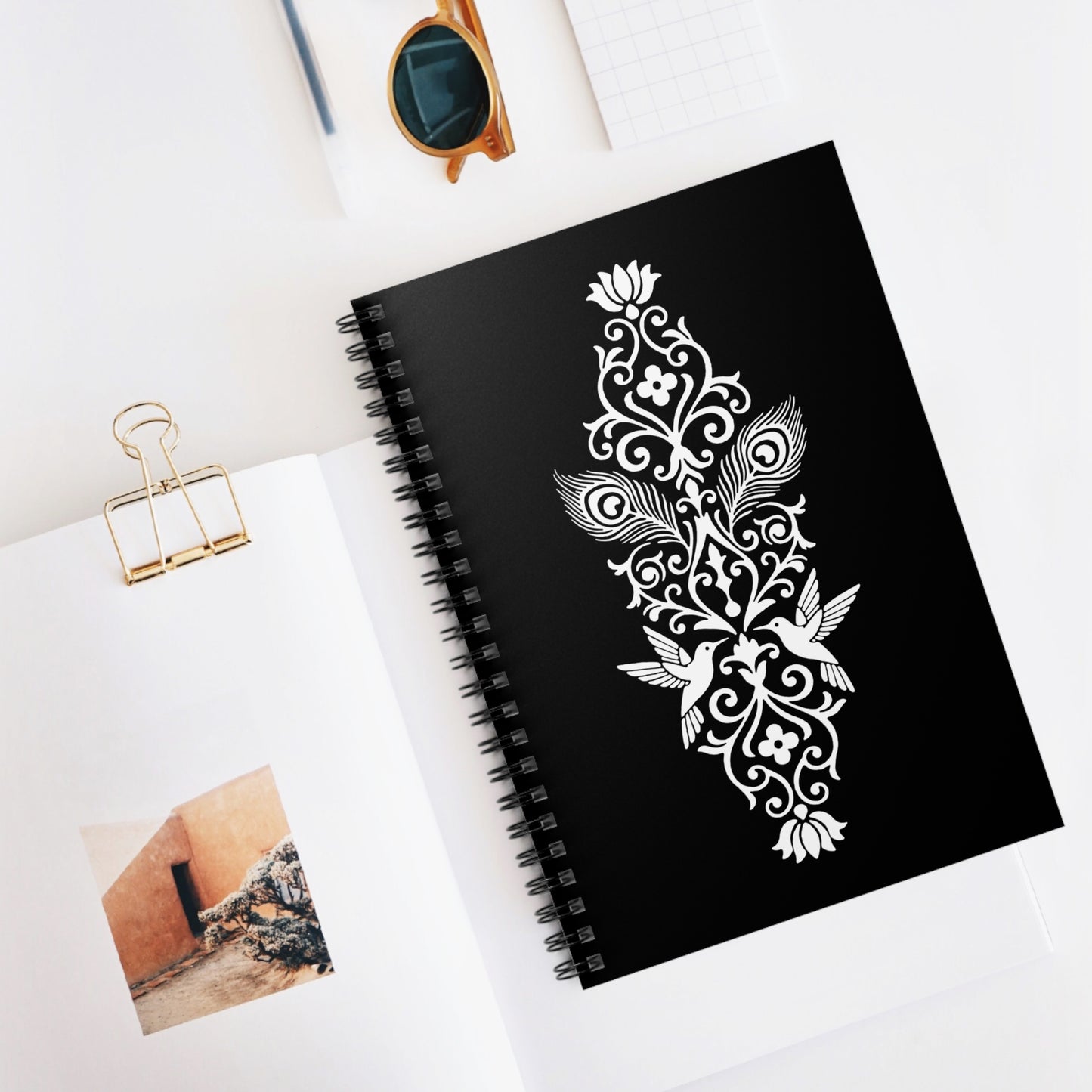 Hummingbird Soulmates - Spiral Notebook