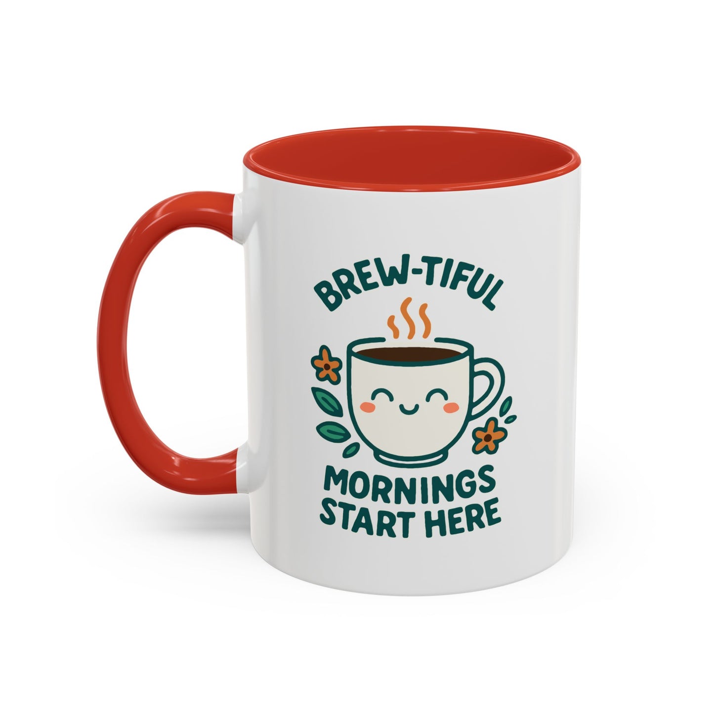 Brew-tiful Mornings Coffee Mug, Cute Coffee Cup for Morning Rituals, Perfect Gift for Coffee Lovers, Birthdays, Home Decor