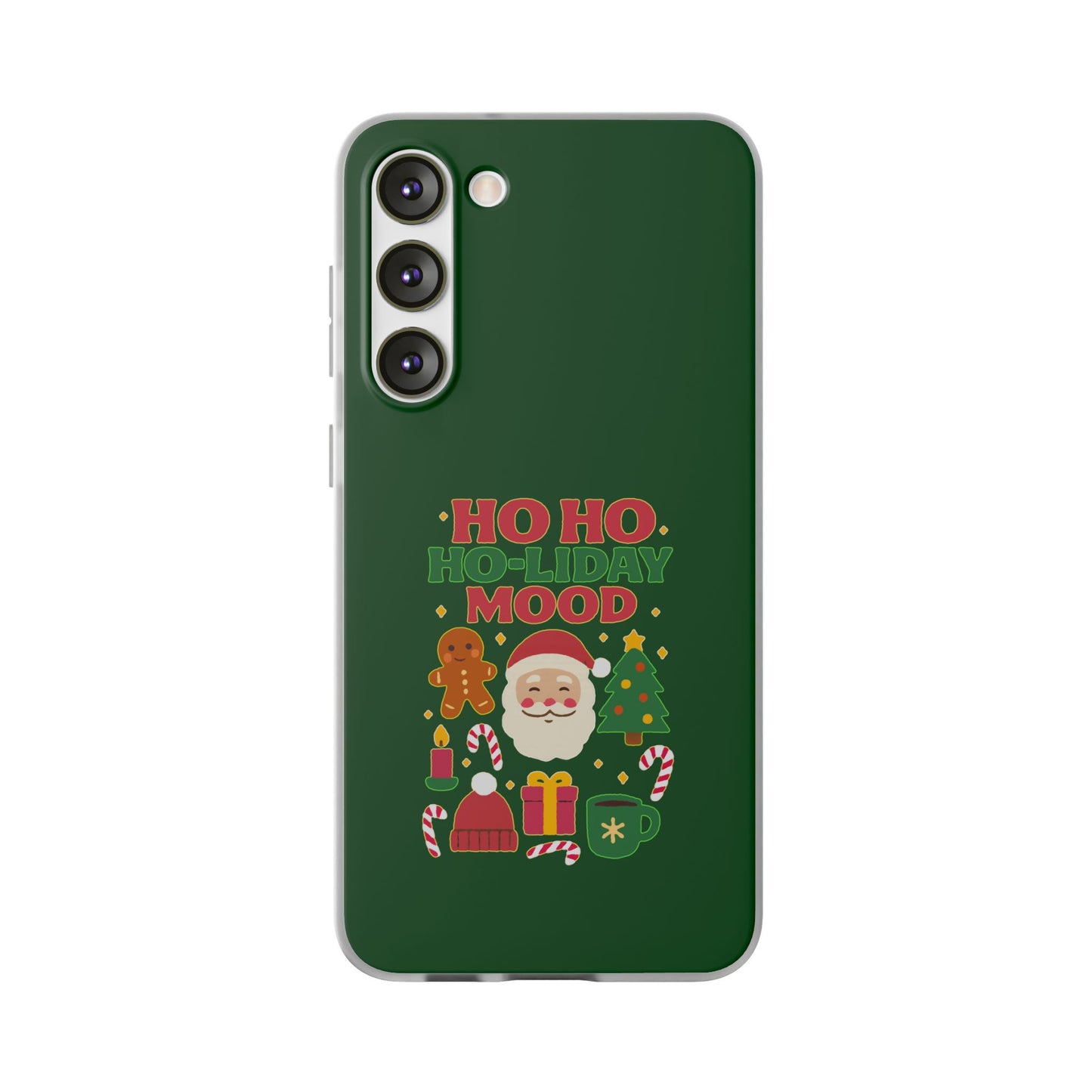 Festive Phone Case with Holiday Cheer, Christmas Gift, Winter Vibes, Ho Ho Ho Design, Cute Holiday Accessory