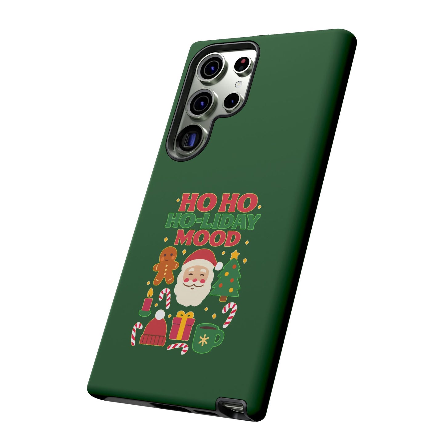 Christmas Phone Case, Ho Ho Ho-liday Mood, Festive Phone Cover, Santa Christmas Accessory, Holiday Gift, Winter Vibes