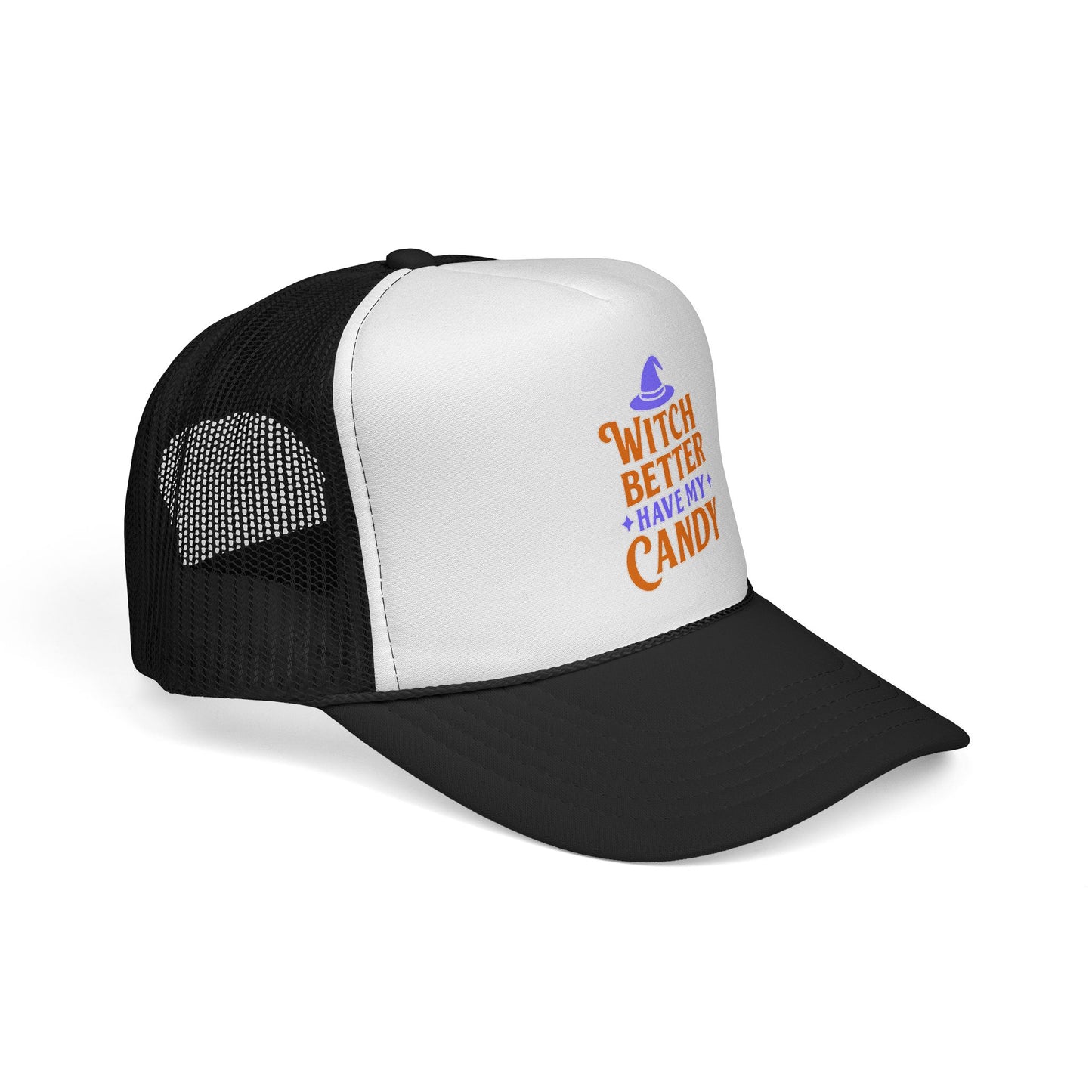 Halloween Trucker Cap, Spooky Hat, Witch Better Have My Candy, Pumpkin Costume Accessory, Trick or Treat Gear