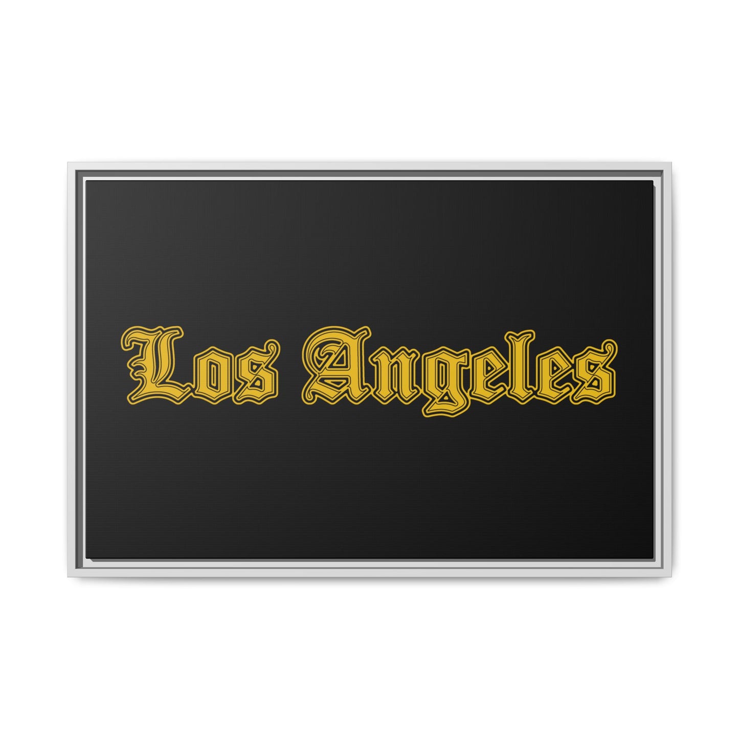 Los Angeles Framed Matte Canvas Art, Urban Wall Decor, Home Gift, City Vibes, Office Decoration, Los Angeles Gift - Golden Edition